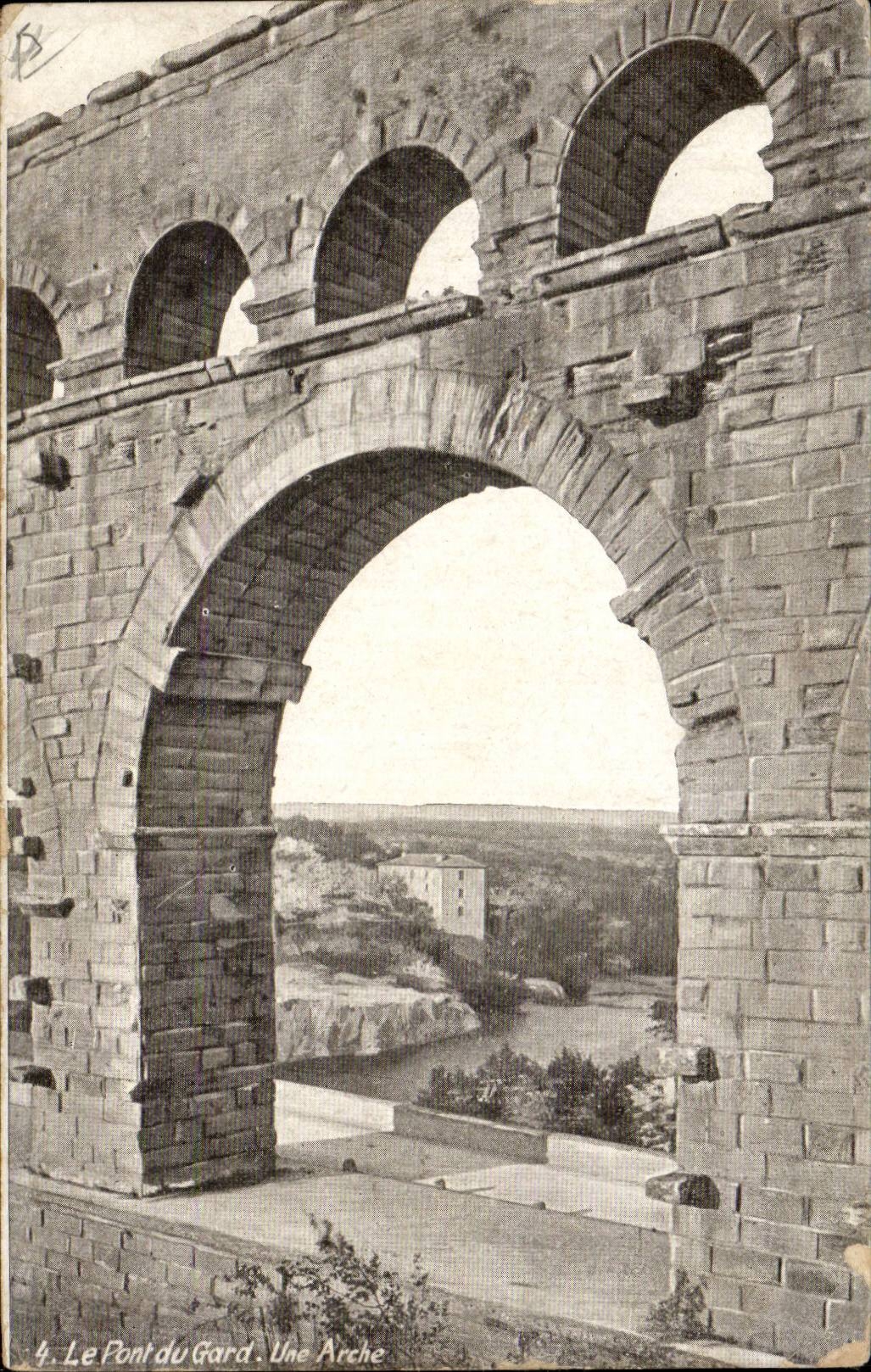 CPA Brucke von Gard ein Bogen