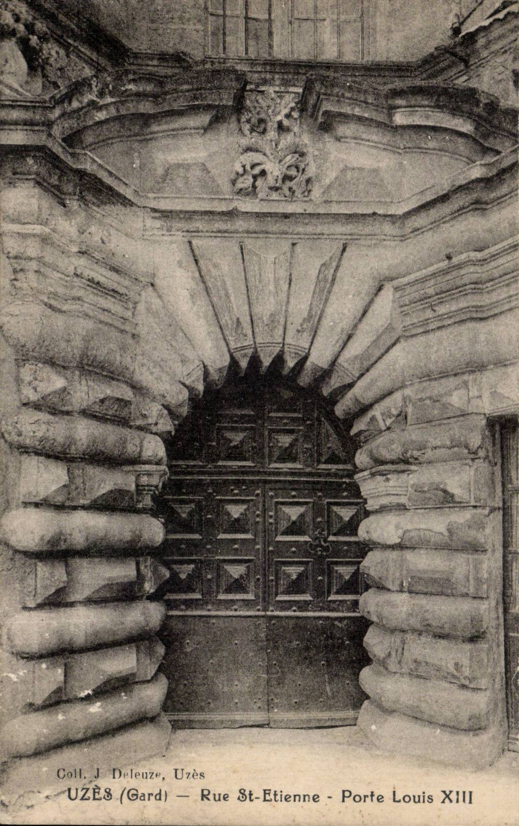 CPA Uzes Street St Etienne Gate Louis XIII