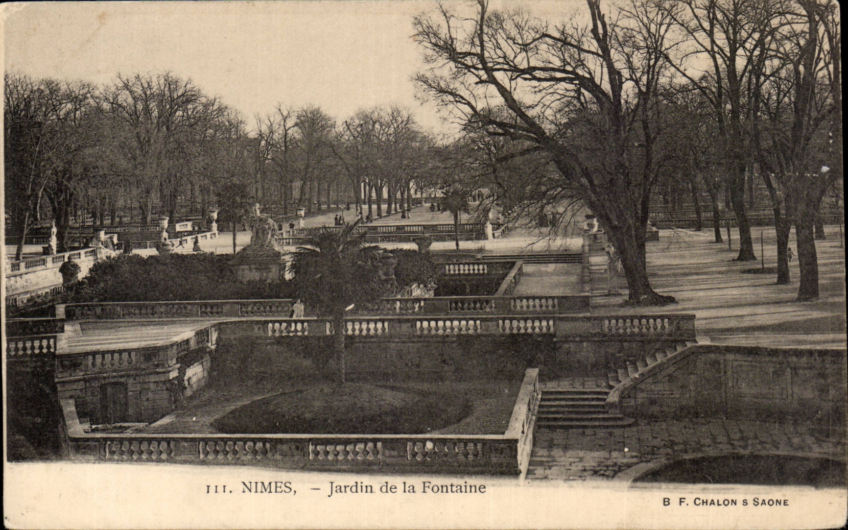CPA Nimes Garten des Brunnens