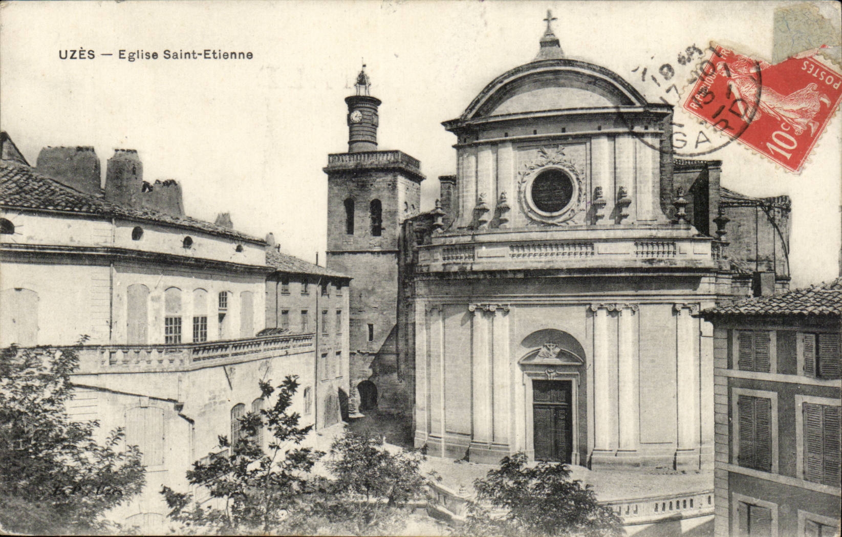 CPA Uzes Church Saint Etienne
