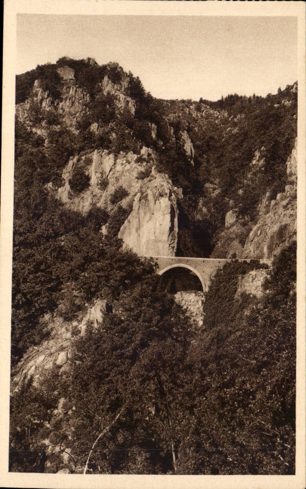 CPA Road of Aigoual (1567m) Bridge of the Jump of the Goat