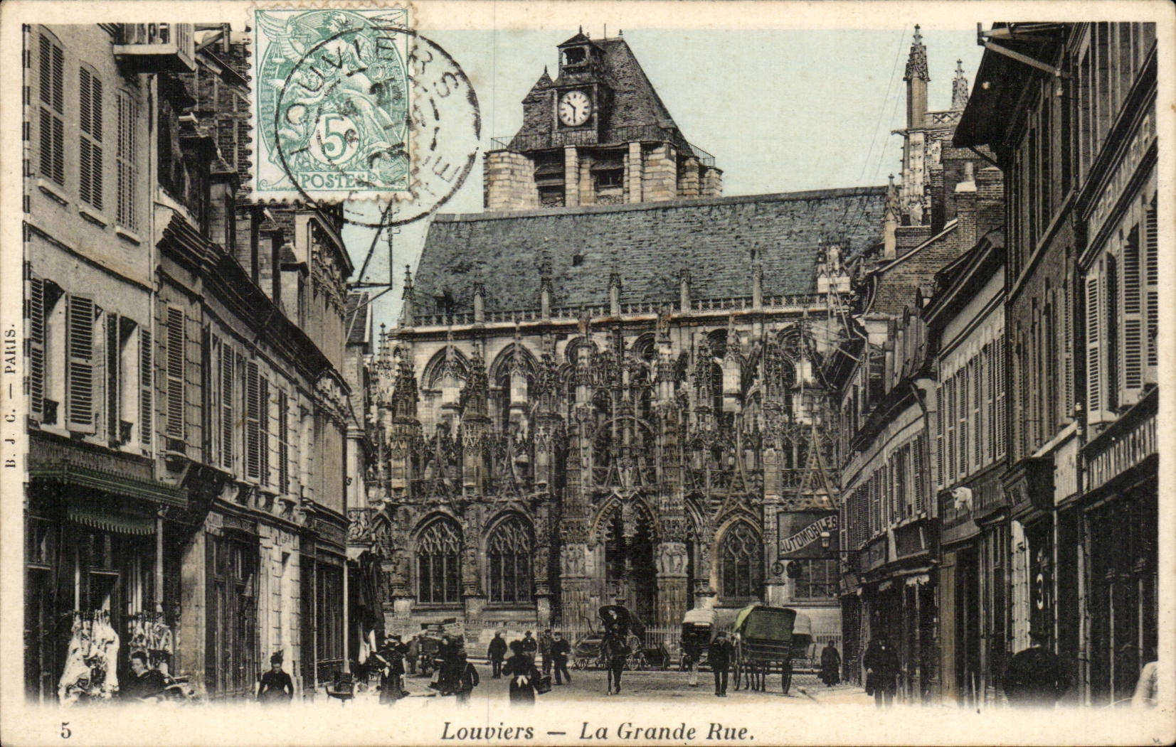 CPA Louviers Hauptstrasse Schlachterei-Metzger