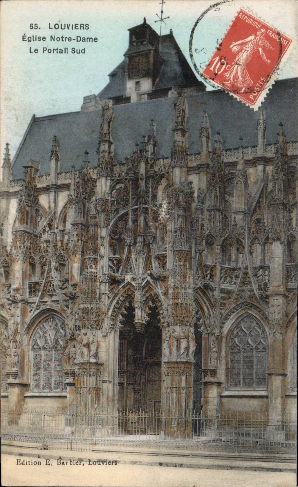 CPA Louviers Notre Dame Kirche das sudliche Gatter