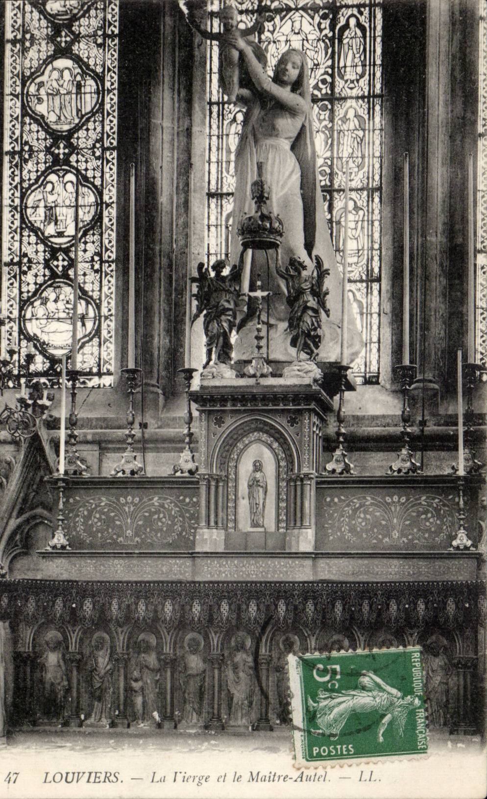 CPA Louviers die Jungfrau und der Vorlagenofen uberbrucken