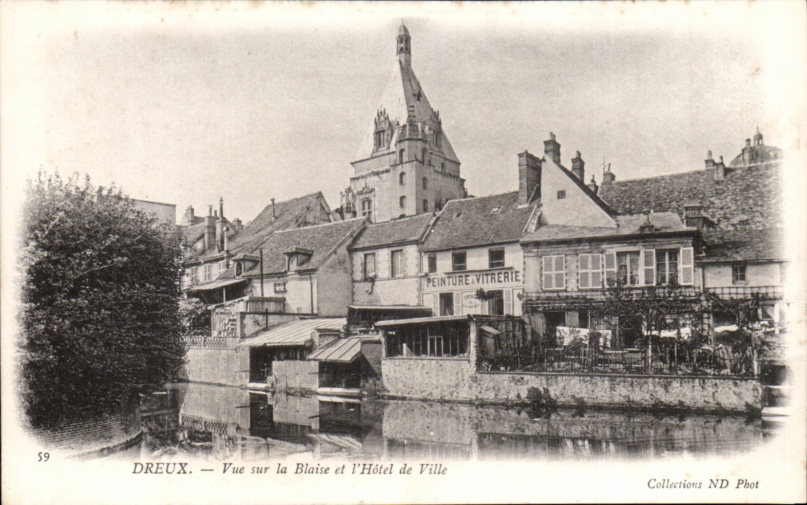 CPA Dreux gesehen auf das Blaise und das Rathaus