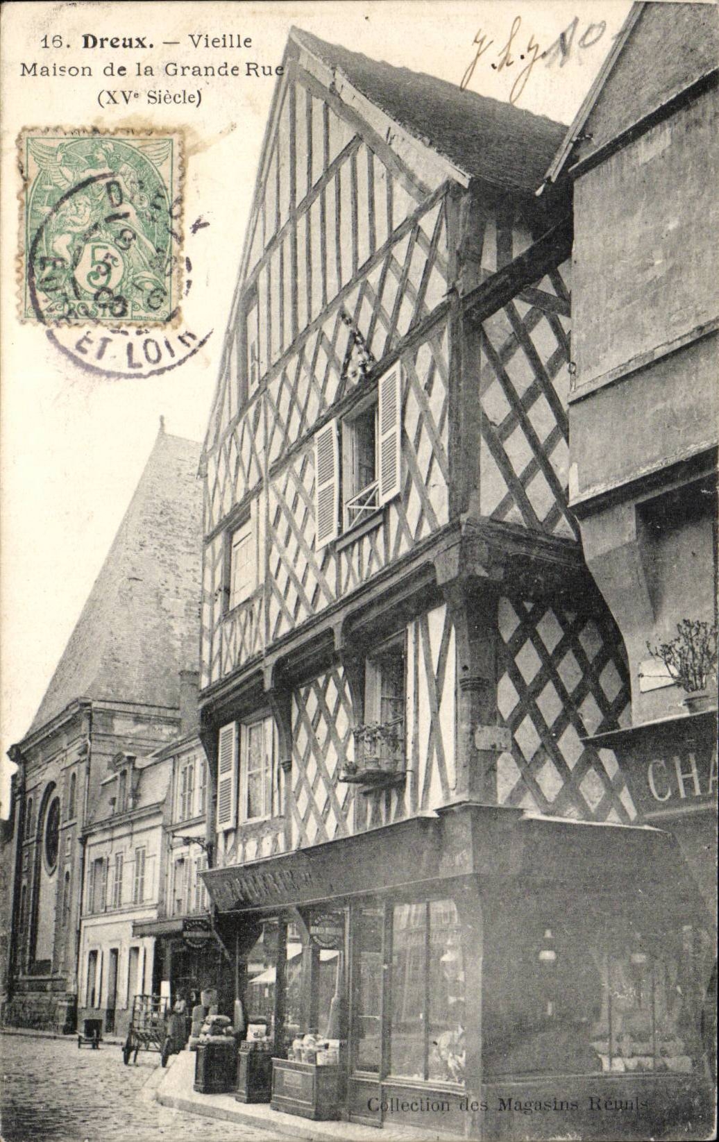 CPA Dreux Haus der alten Frau der Hauptstrasse