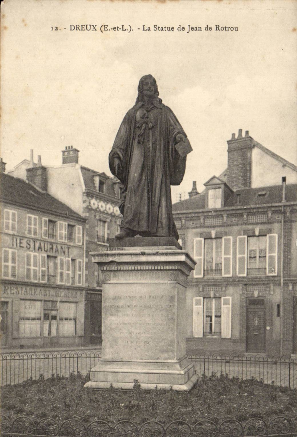 CPA Dreux Statue von Jean de Rotrou