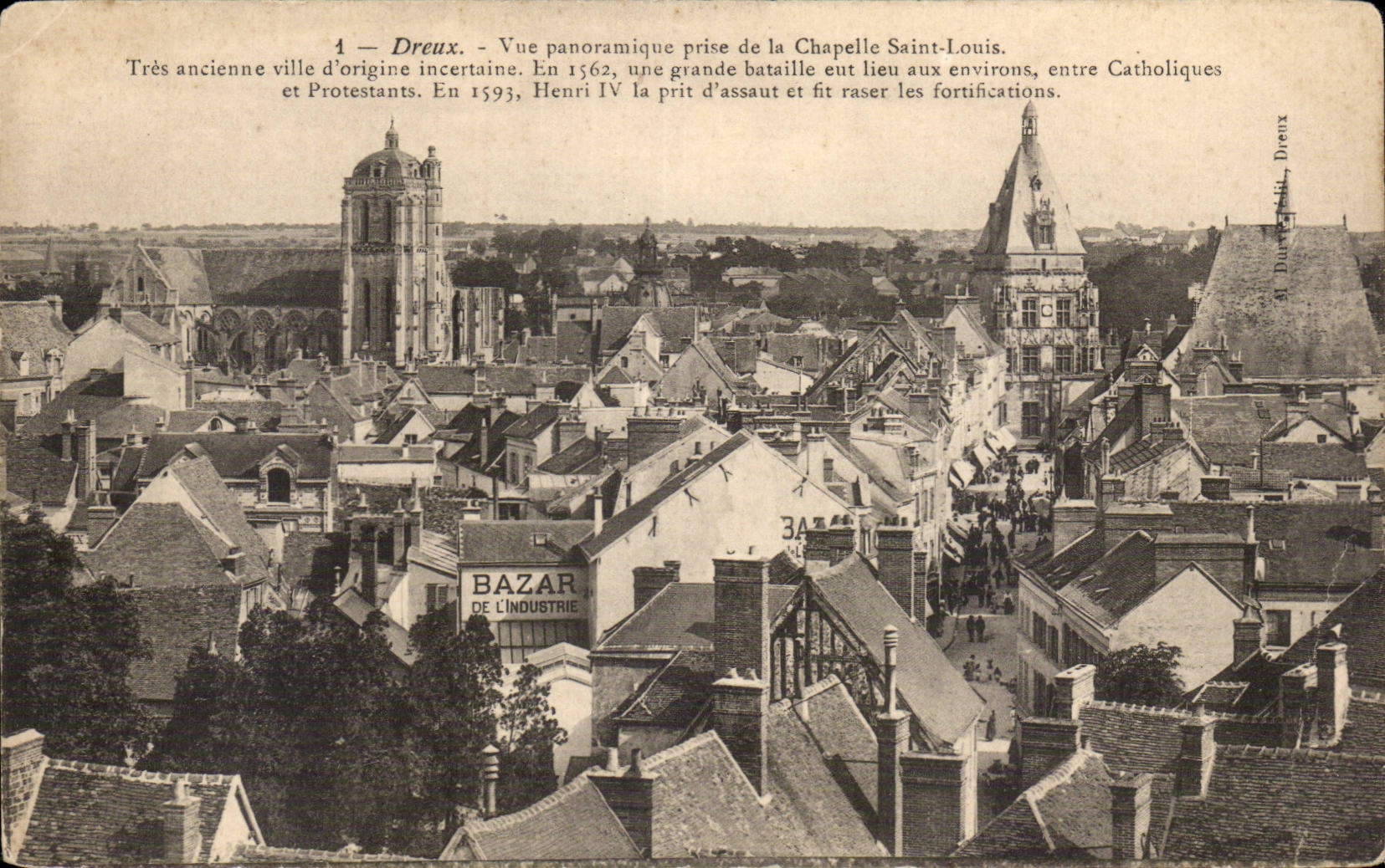 CPA Dreux Panoramic View Saint genommen von der Wolbung Louis