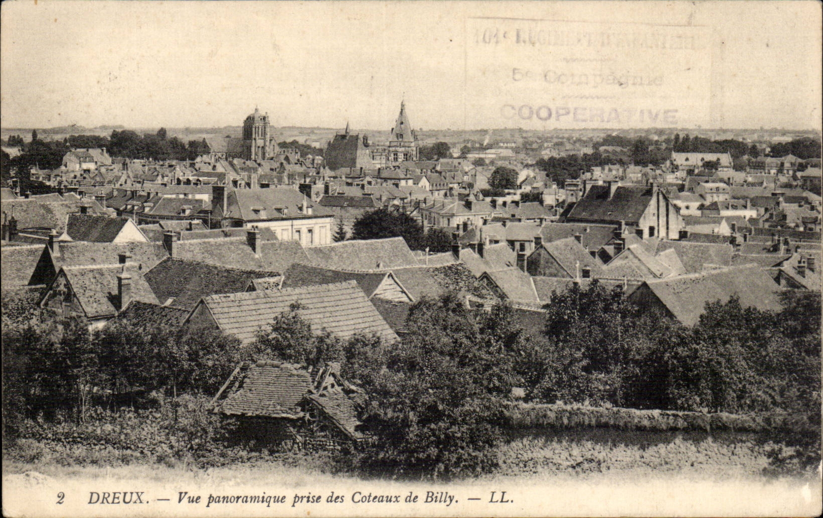 CPA Dreux Panoramic View taken of the Slopes of Billy