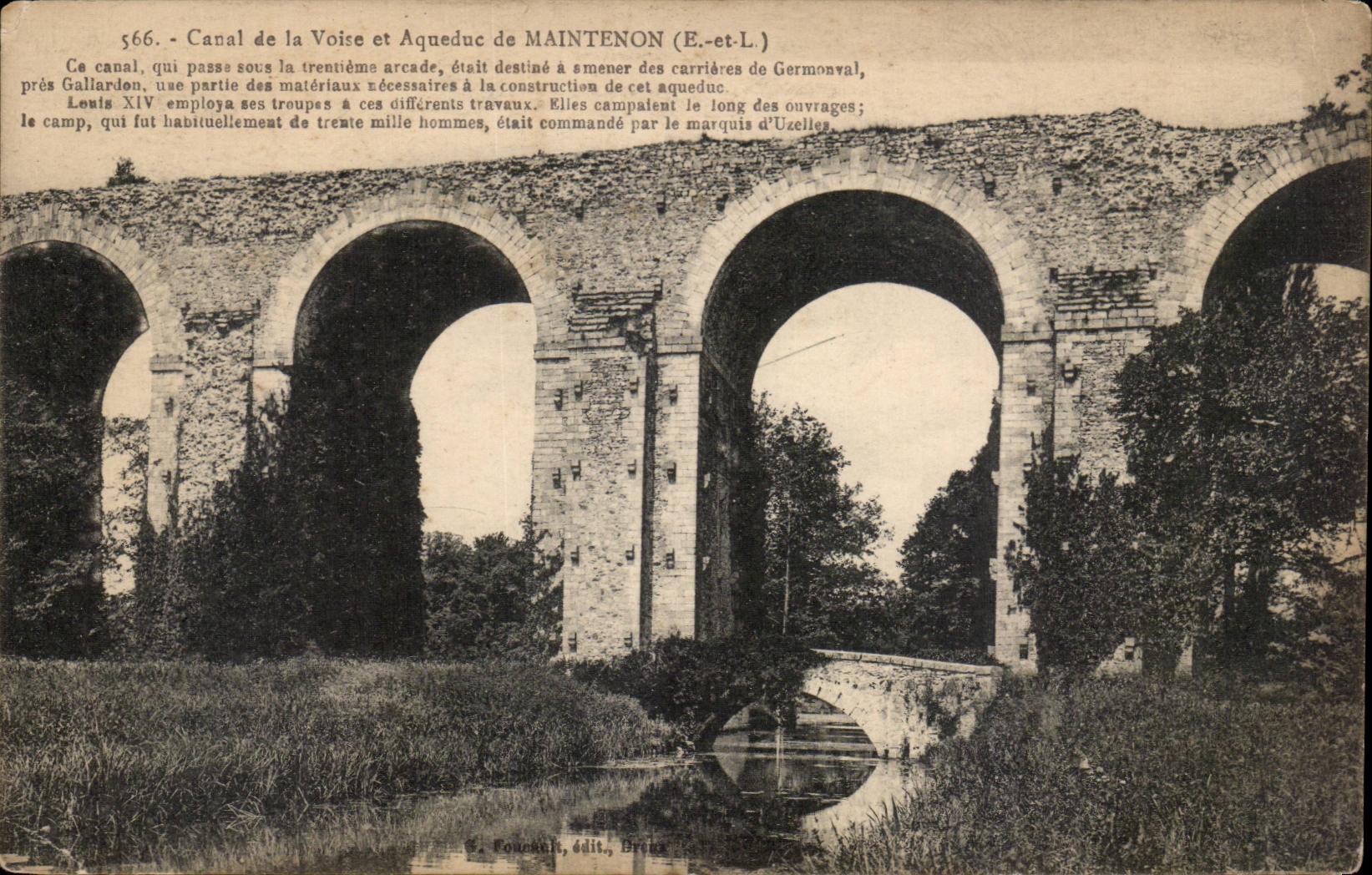 CPA Maintenon Kanal von Stimmen und von Aquadukt