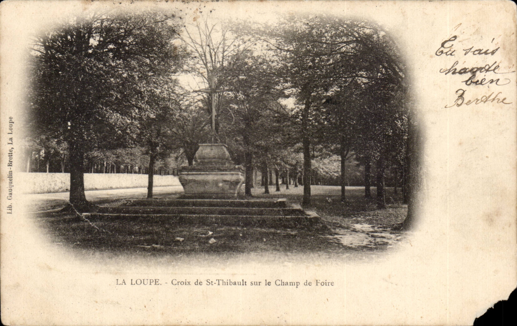 CPA das Lupe-Kreuz von St Thibault auf dem Rummelplatz