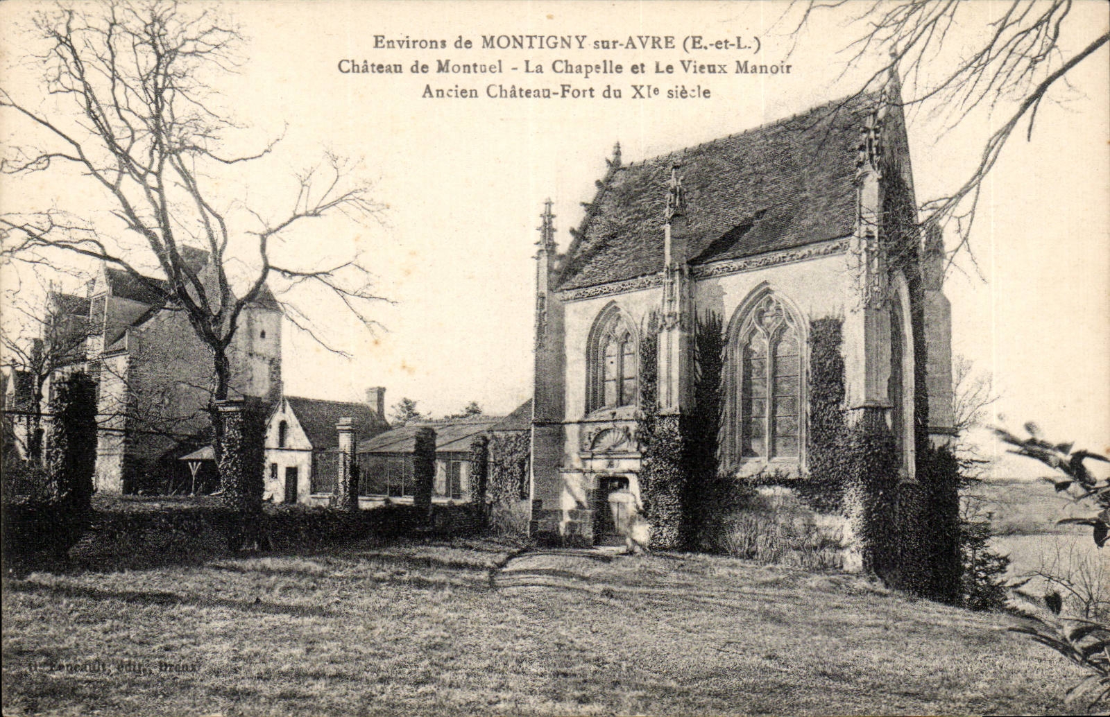 CPA Umlagerungen von Montigny auf Avre Schloss von Montuel die Wolbung und dem alten starken Schloss des alten Landsitzes von 11