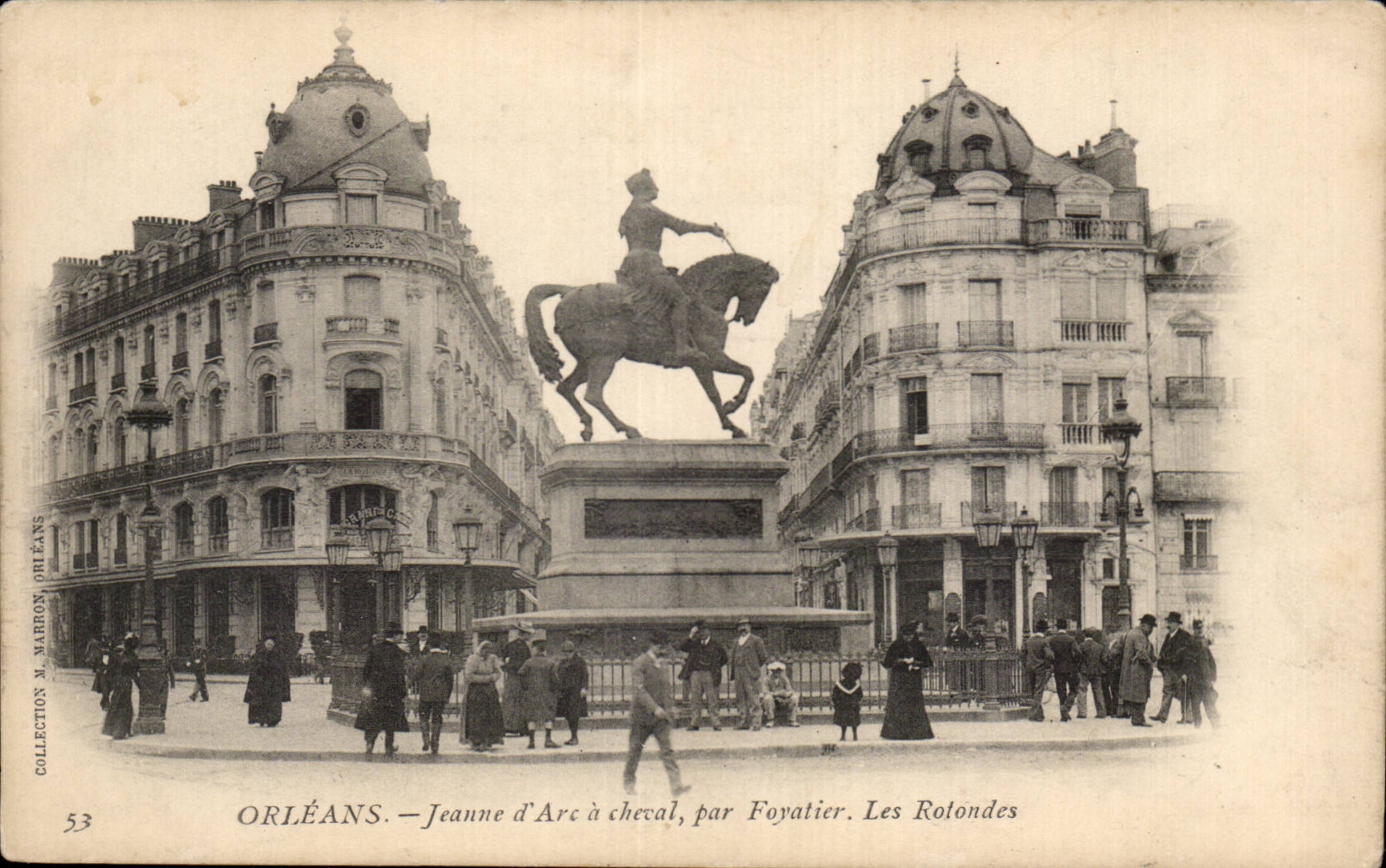 CPA Orleans Jeanne of arc has horse by Foyatier the rotundas