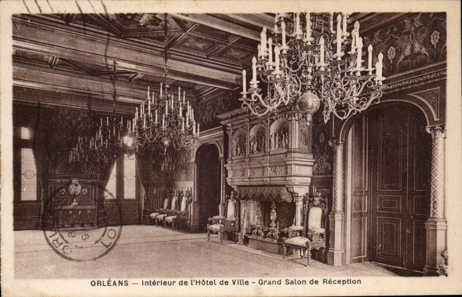 CPA Interior Orleans of the town hall Large reception room