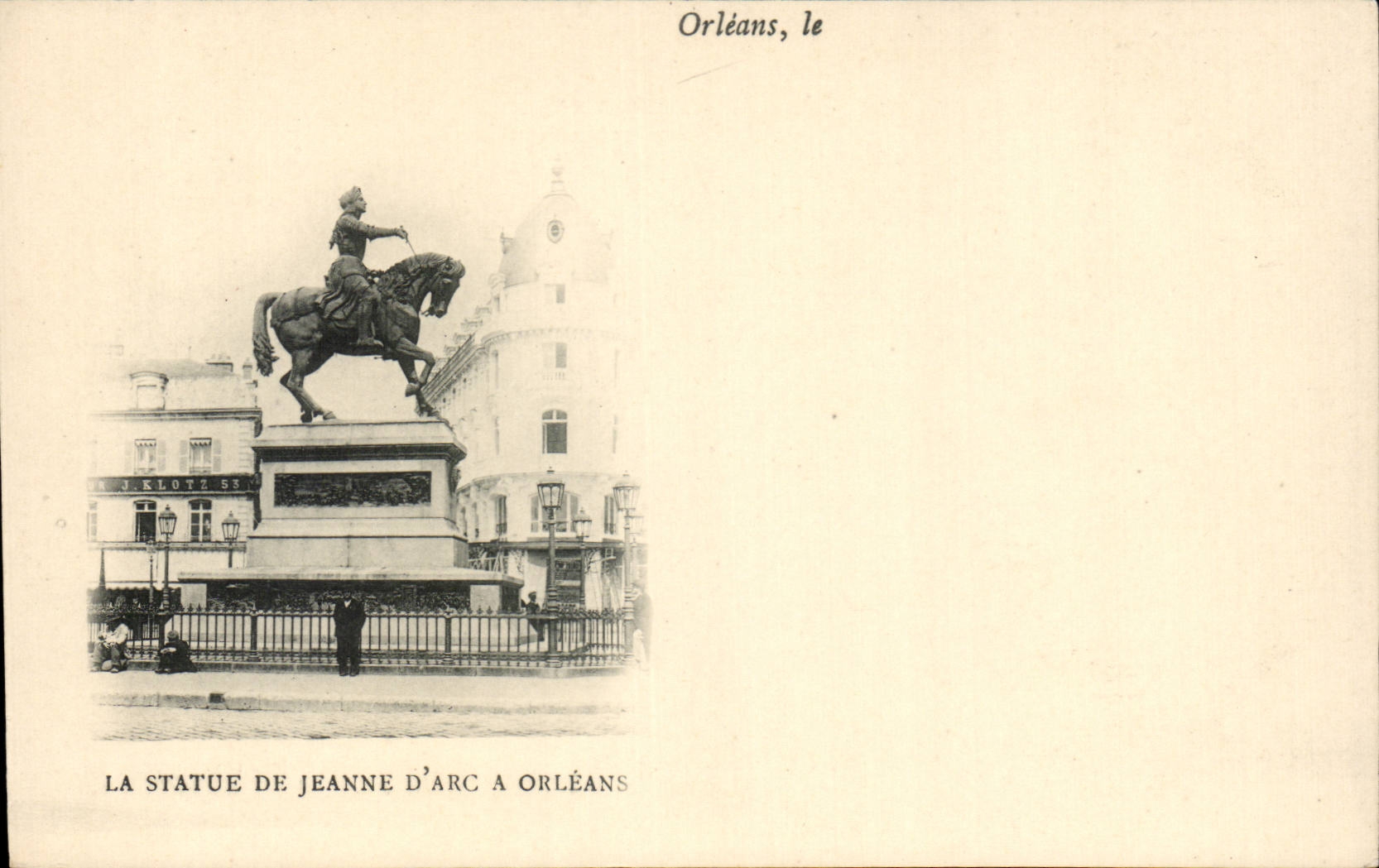 CPA Orleans Statue of Jeanne d' Arc
