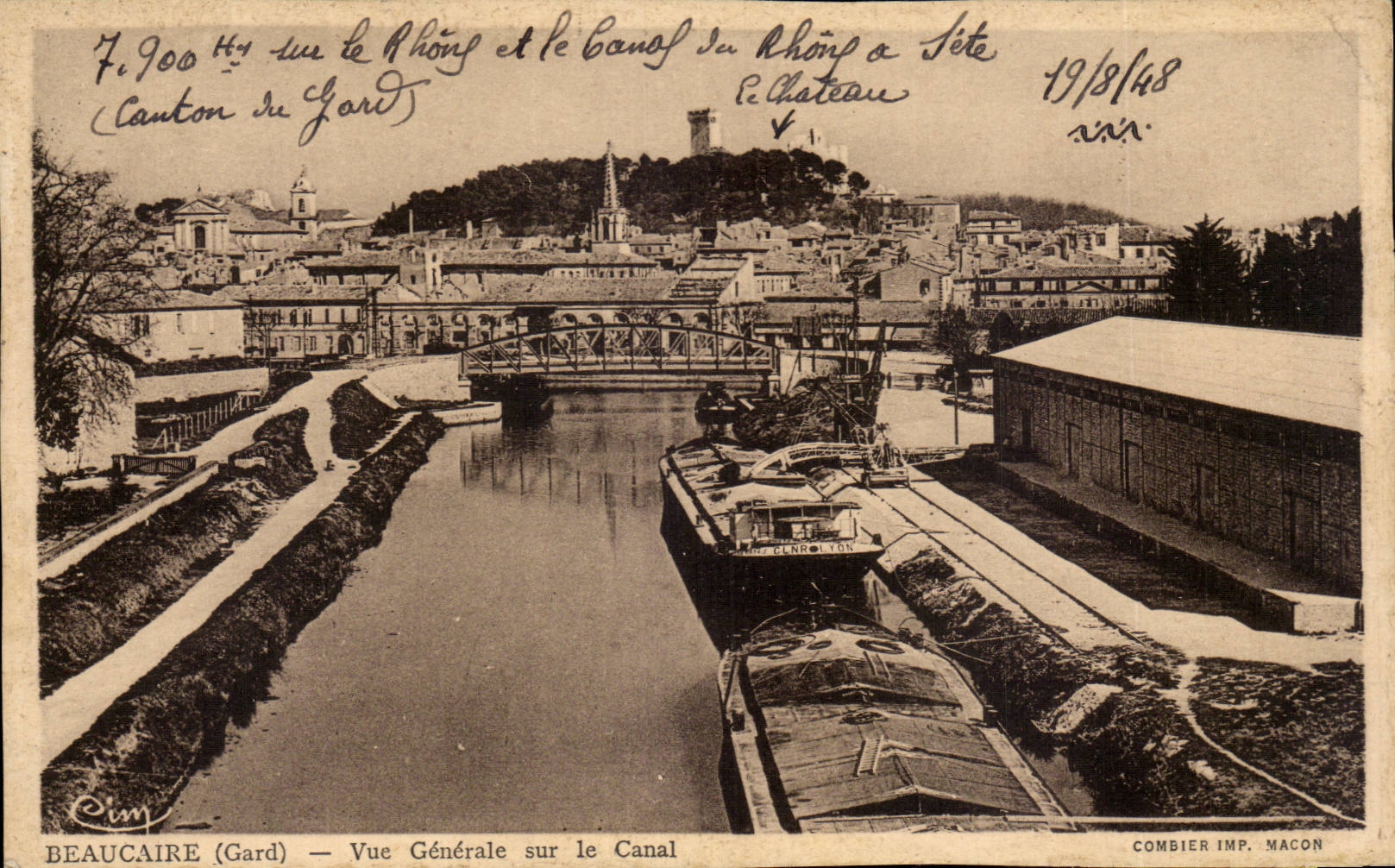 CPA Beaucaire View on the canal