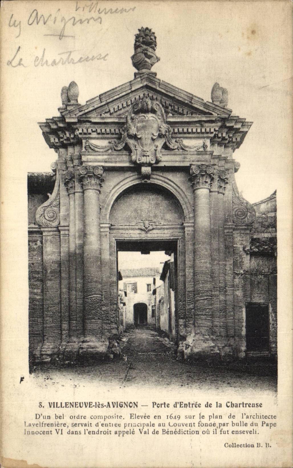 CPA Villeneuve Avignon Haupttur von Chartreuse