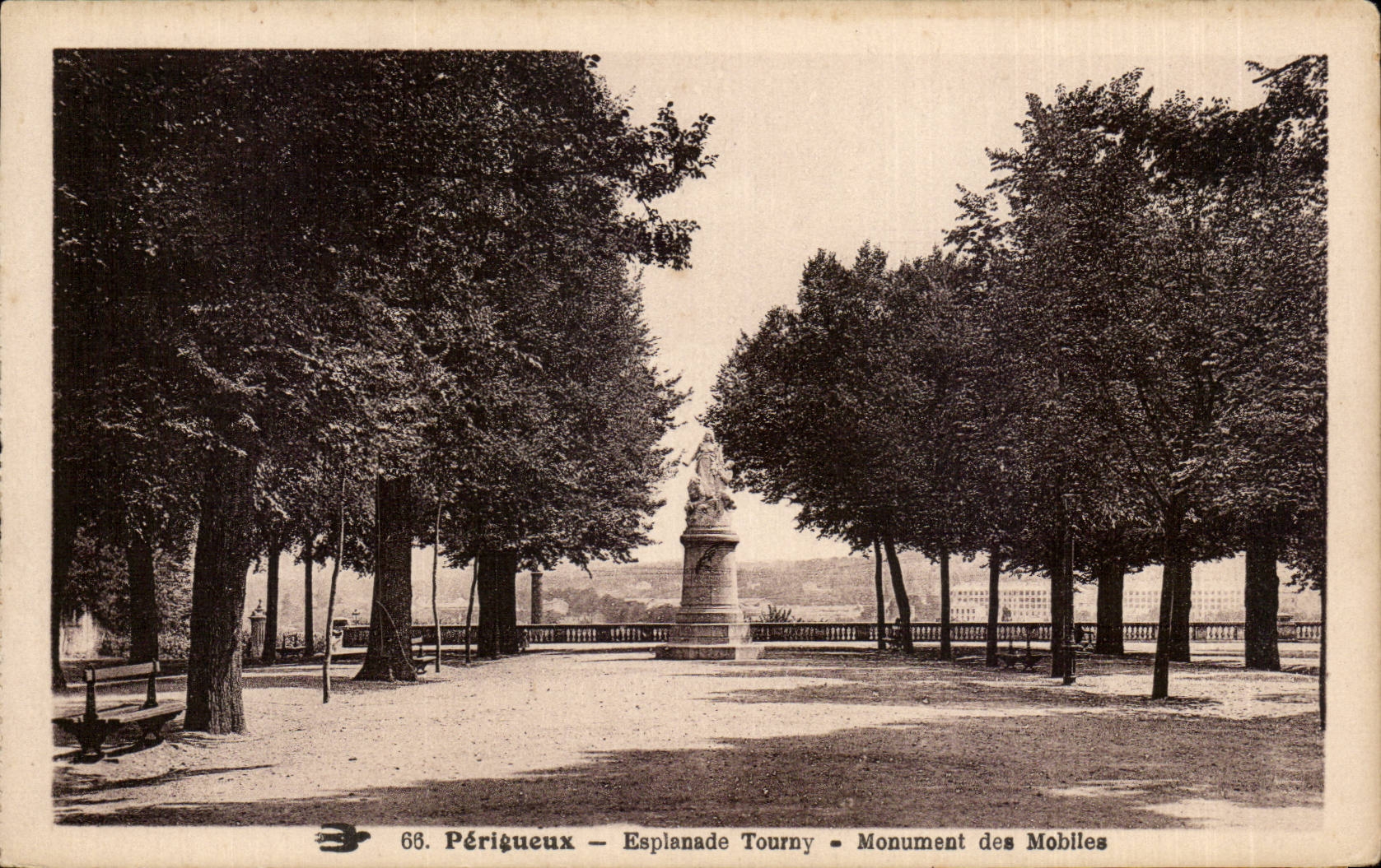 CPA Perigueux Esplanade Tourny Denkmal der Mobiles