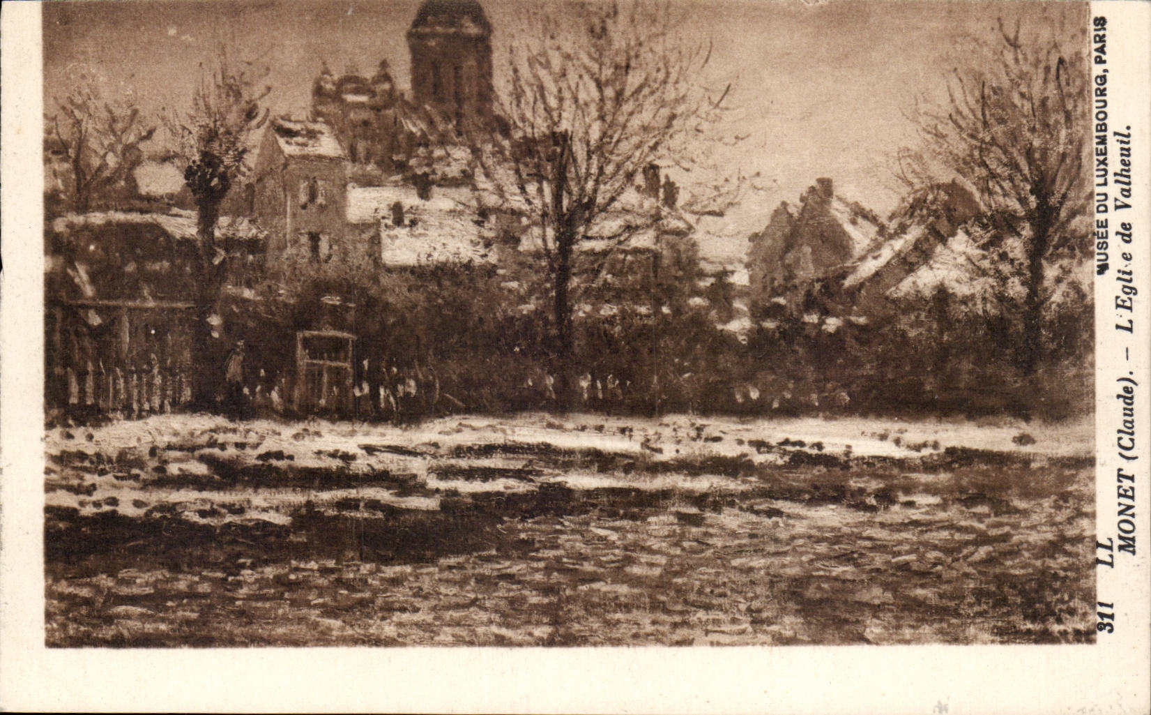 CPA Claude Monet L'eglise de Valheuil