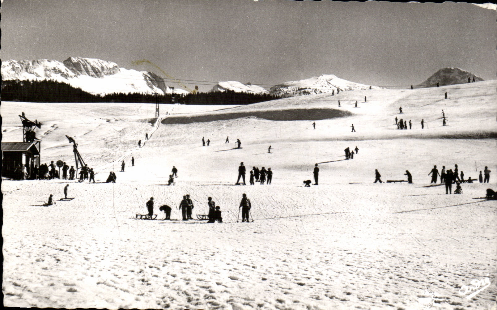 CPSM Villard les Bains the track of the baths On the right Moucherolle (2289m)