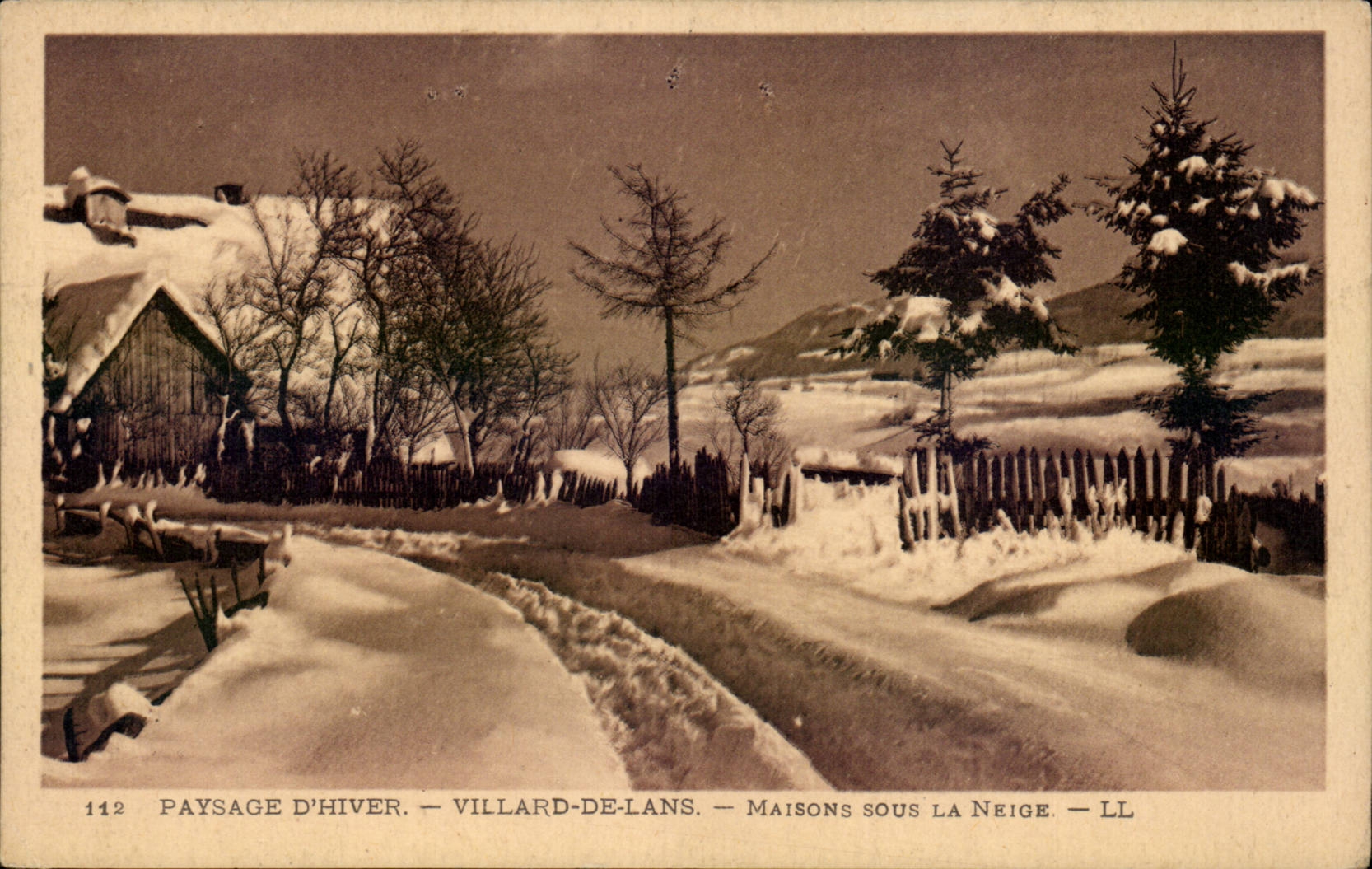 Dauphine CPA Villars de Lans Houses under snow