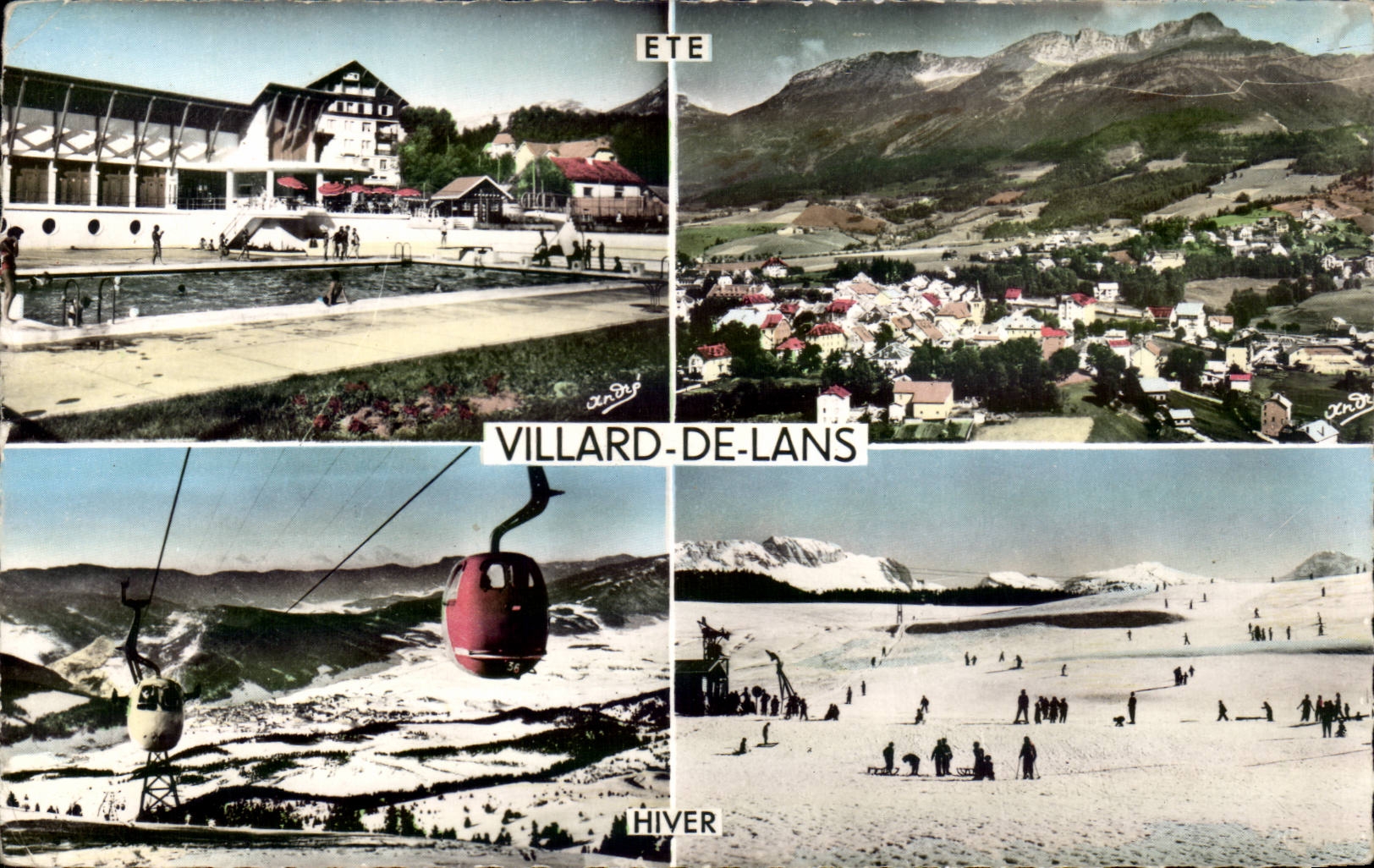 CPA Dauphine Villars de Lans Piscine View Cable car Dimensions Track of the baths