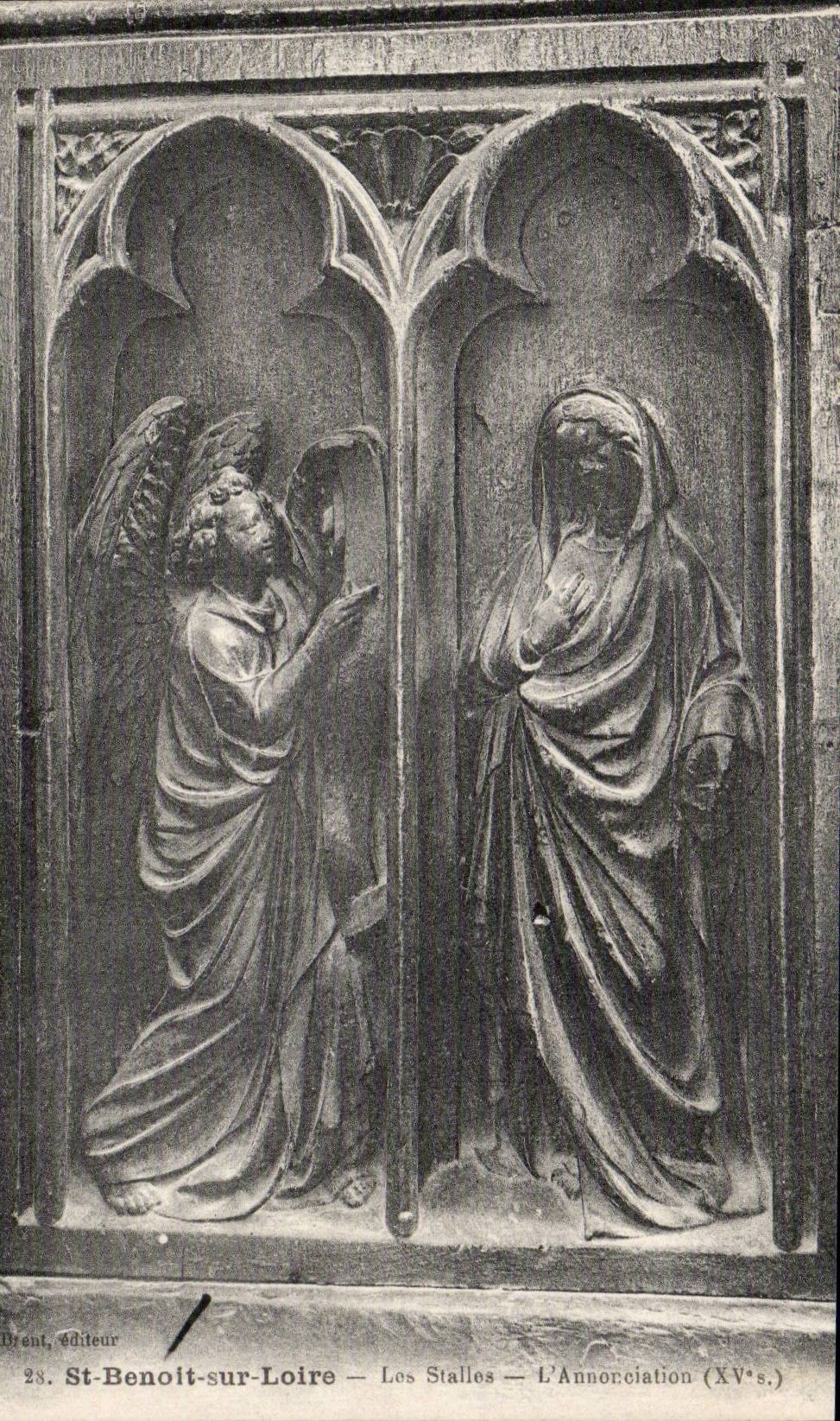 CPA Saint Benoit on the Loire stalls Annunciation (15th)