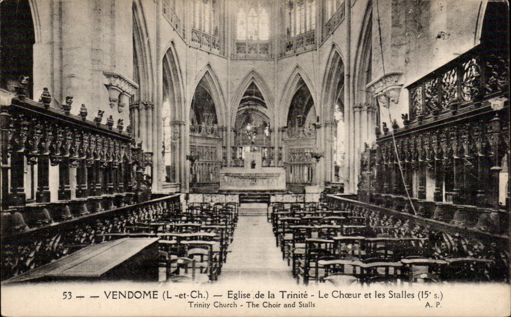 CPA Vendome Eglise de la trinite Le choeur et les stalles 