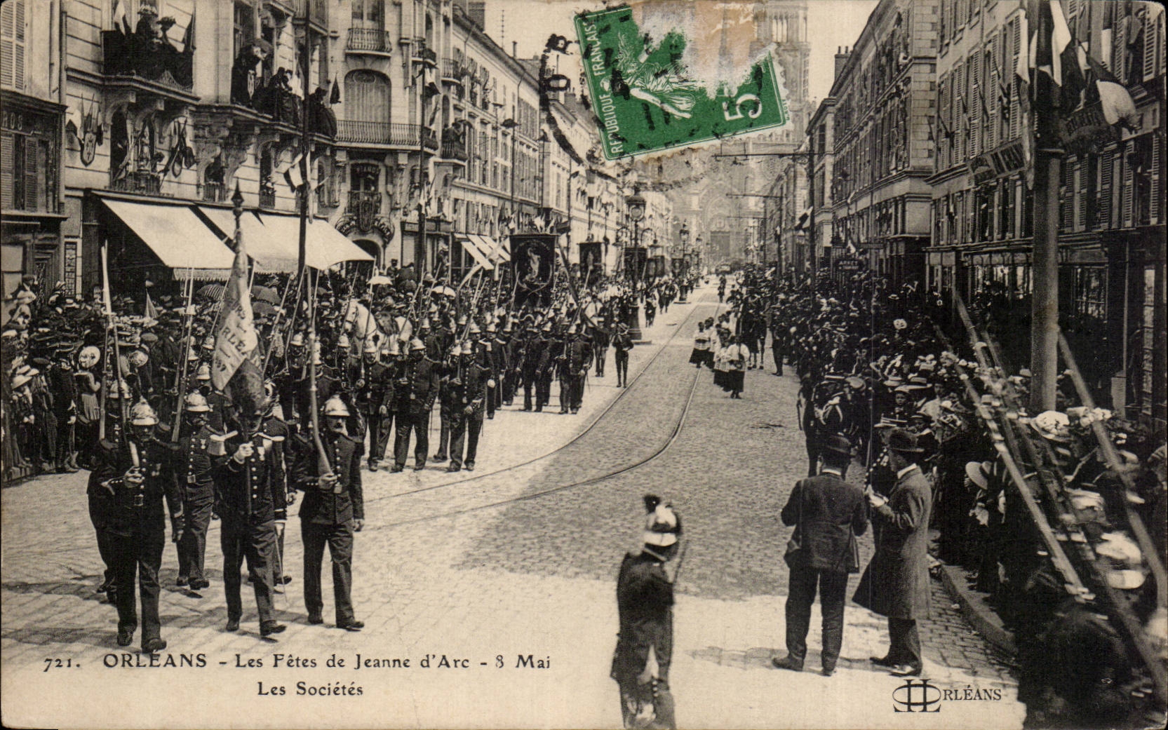 CPA Orleans the festivals Jeanne d' Arc May 8th the companies Firemen Firemen