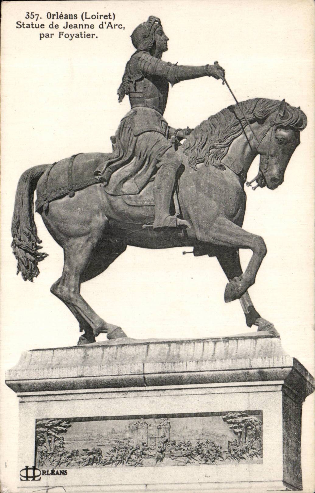 CPA Orleans Statue of Jeanne of arc by Foyatier