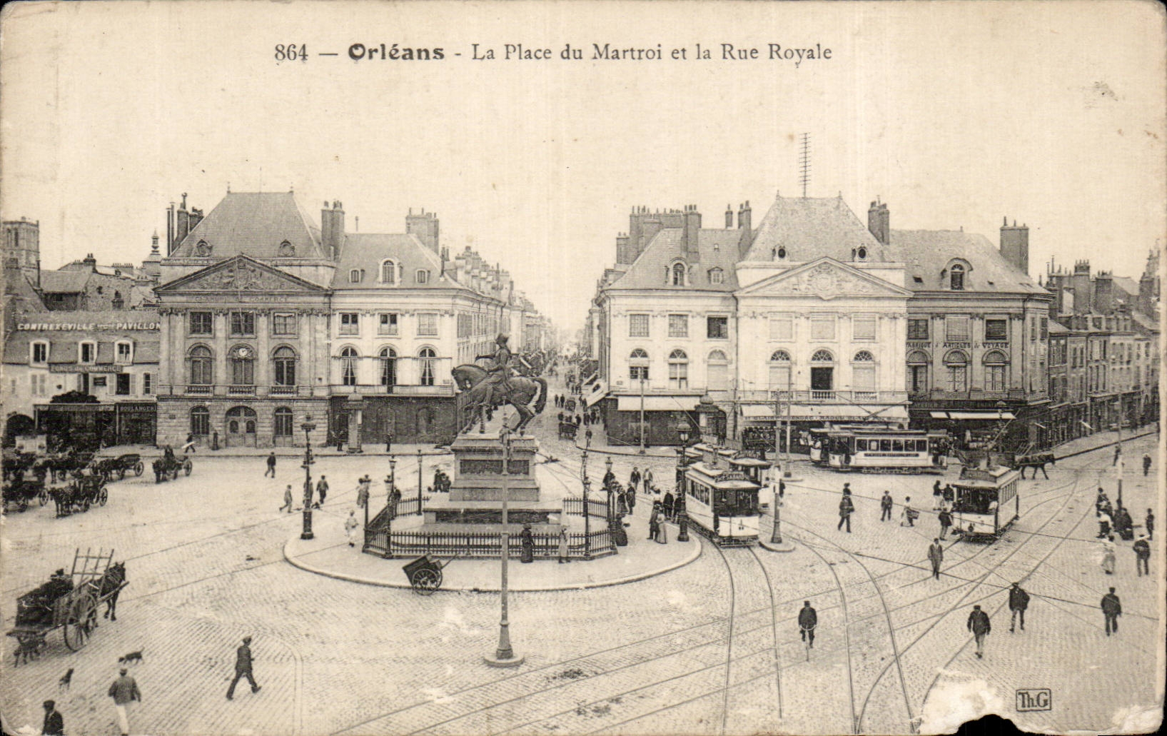 CPA Orleans the place of Martroi and the Royal street