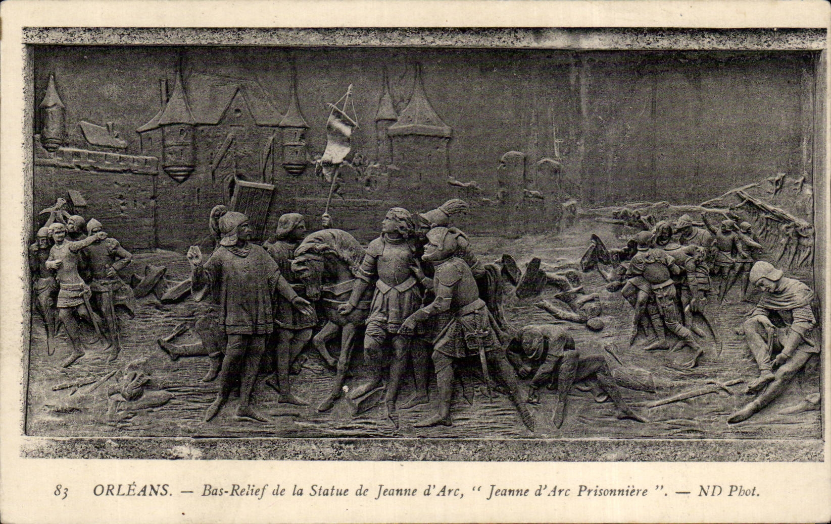 CPA Low Orleans relief of Statue of Jeanne of arc Jeanne of arc prisonniere