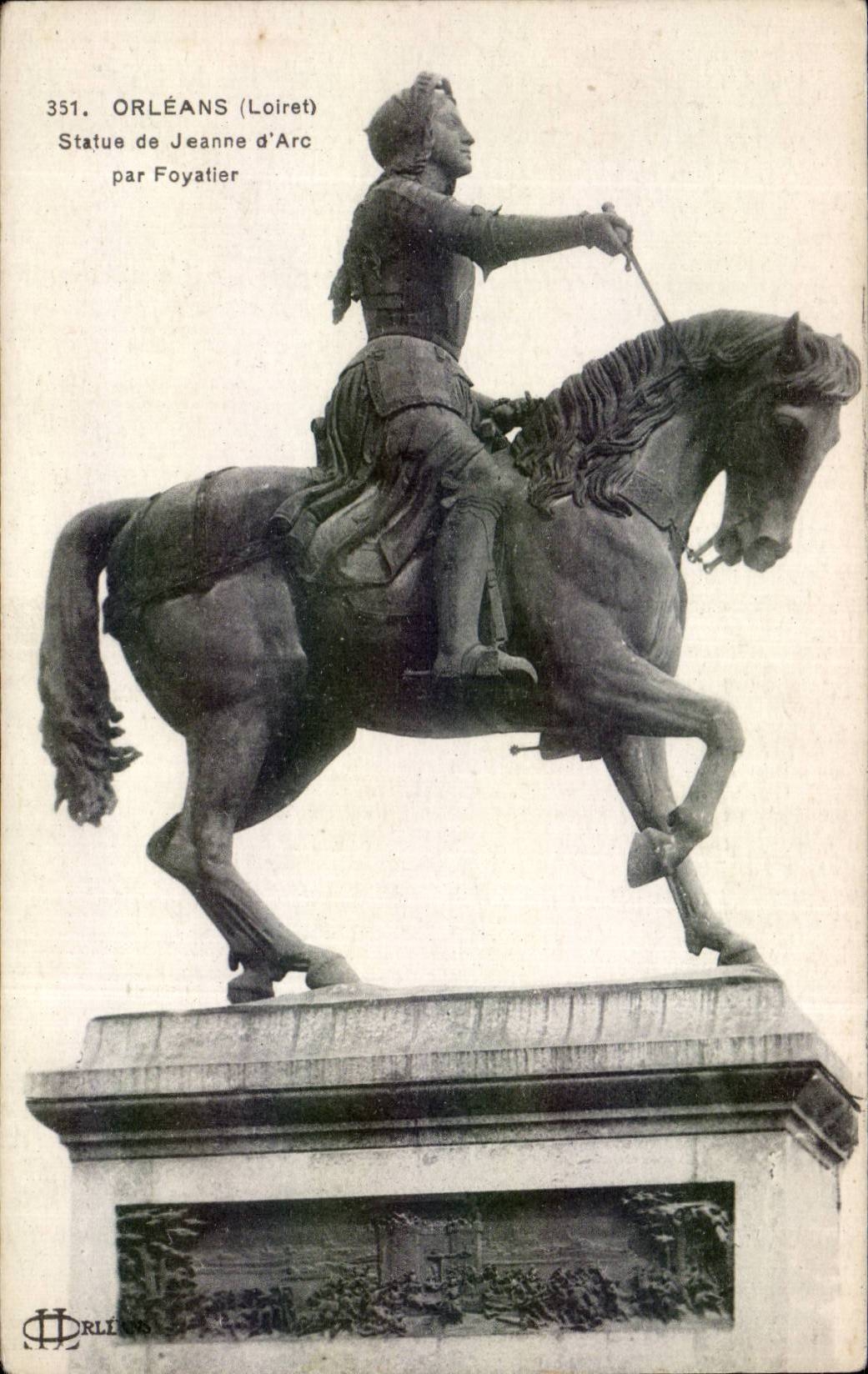 CPA Orleans Statue of Jeanne of arc by Foyatier