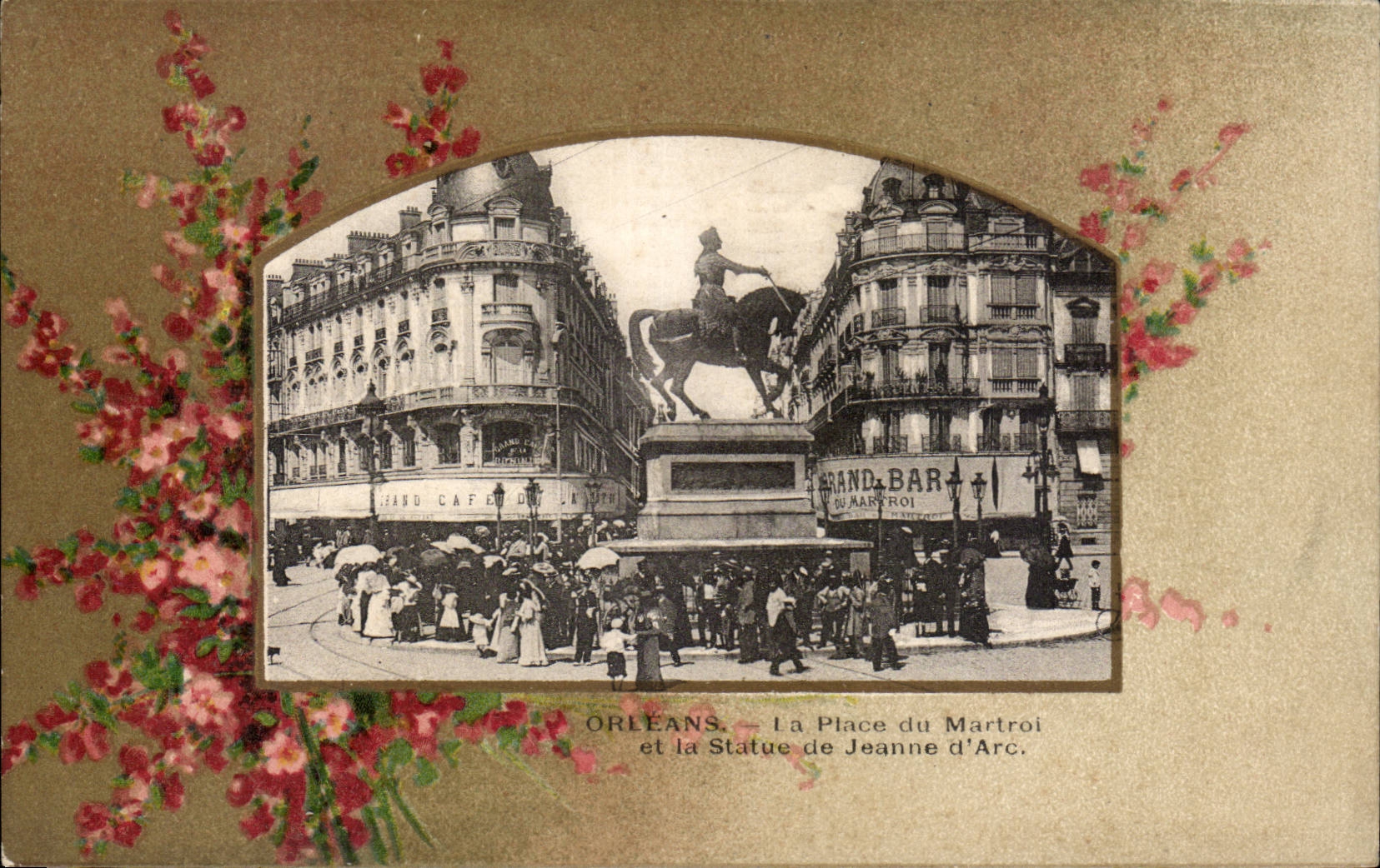 CPA Orleans the place of Martroi and Statue of Jeanne of arc