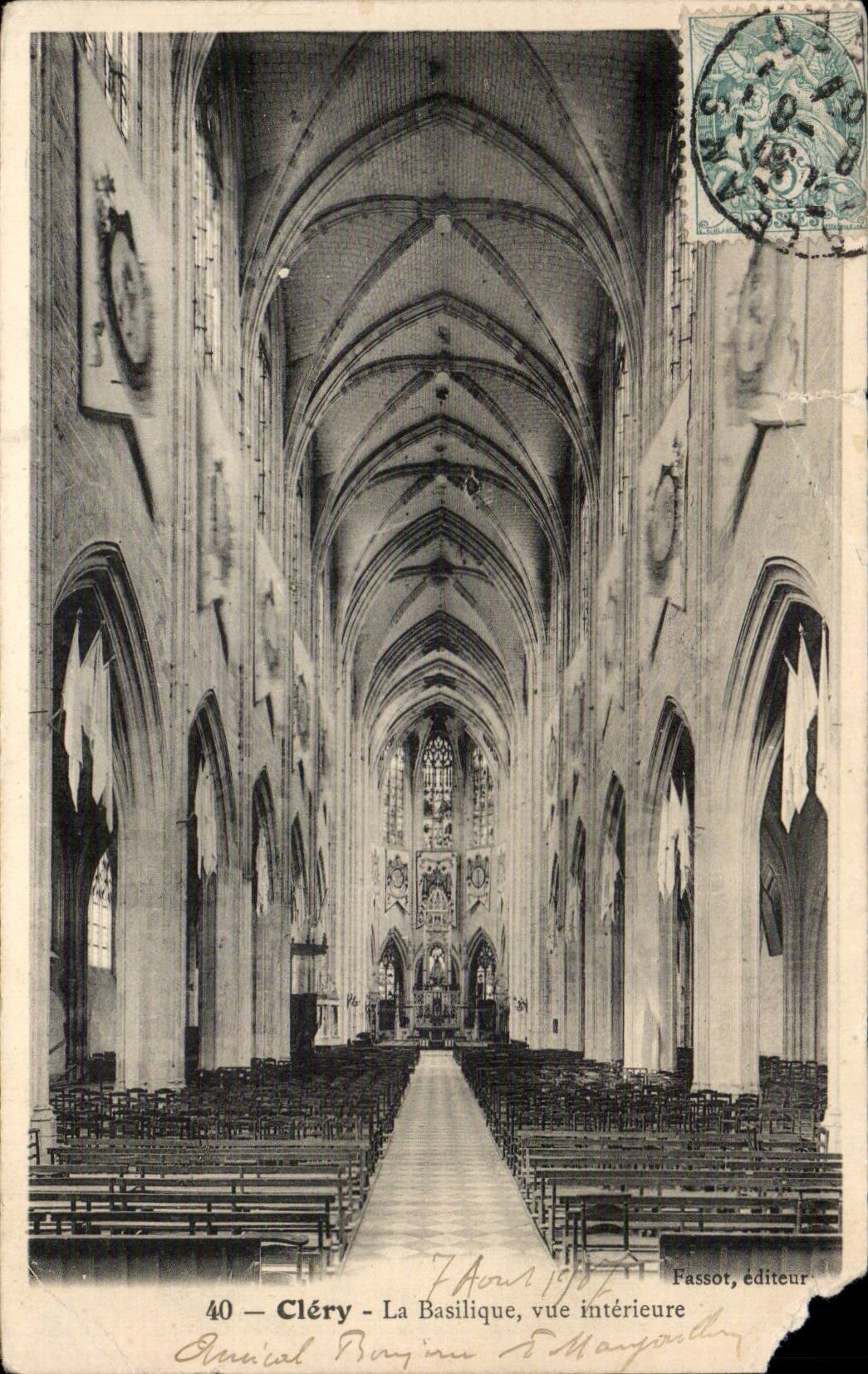 CPA Clery the basilica Seen interior