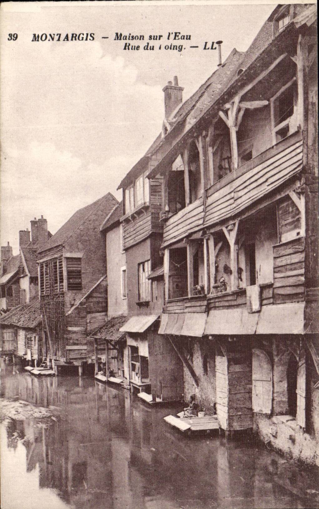 CPA Montargis Haus auf Wasser Strasse von Loing