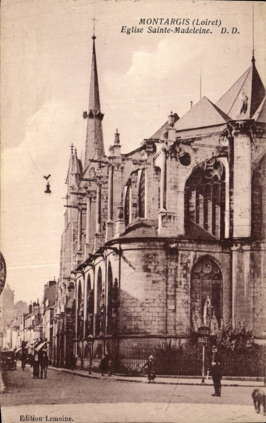 CPA Montargis Kirche Sainte Madaleine