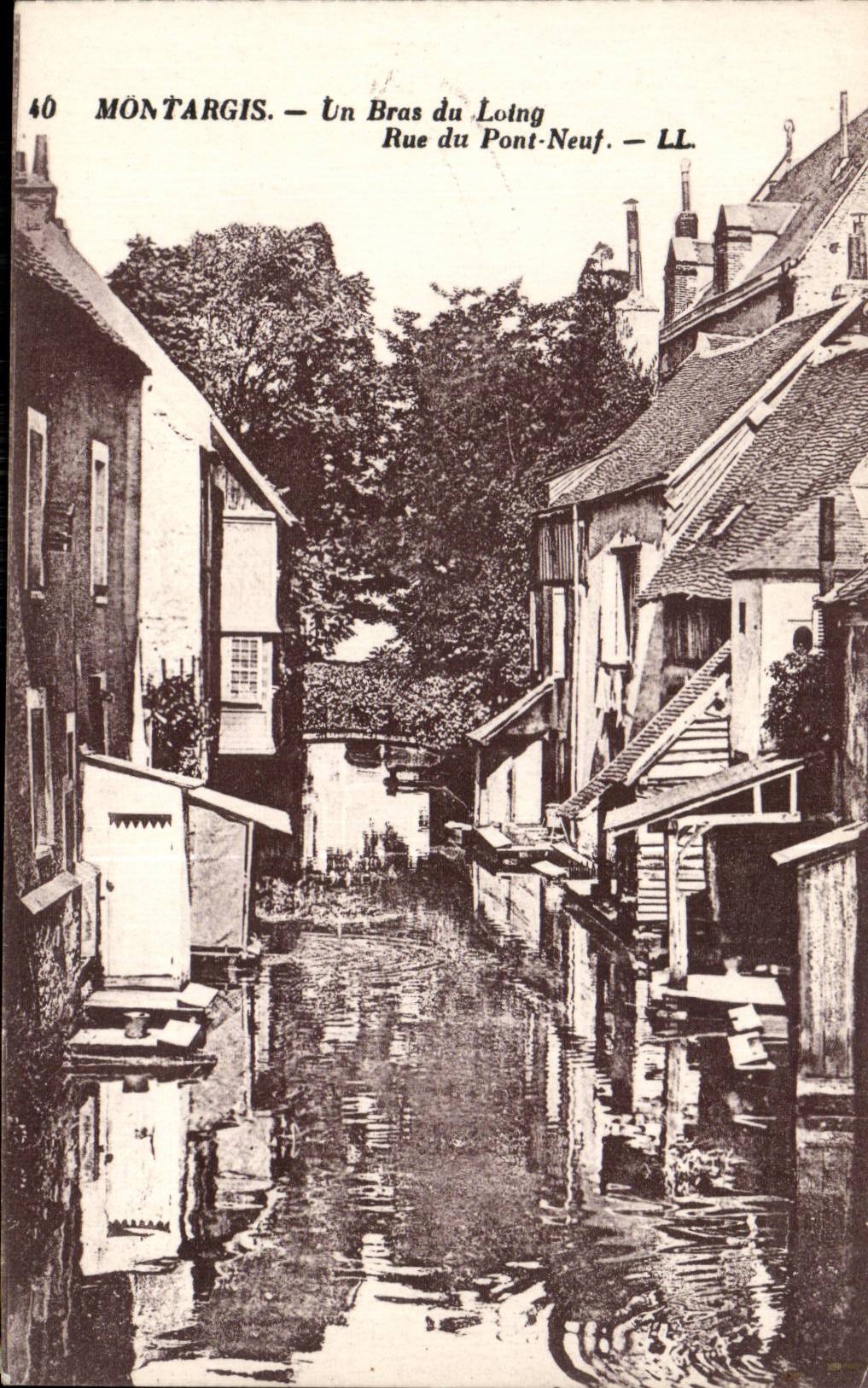 CPA Montargis ein Arm der Loing Strasse der neuen Brucke