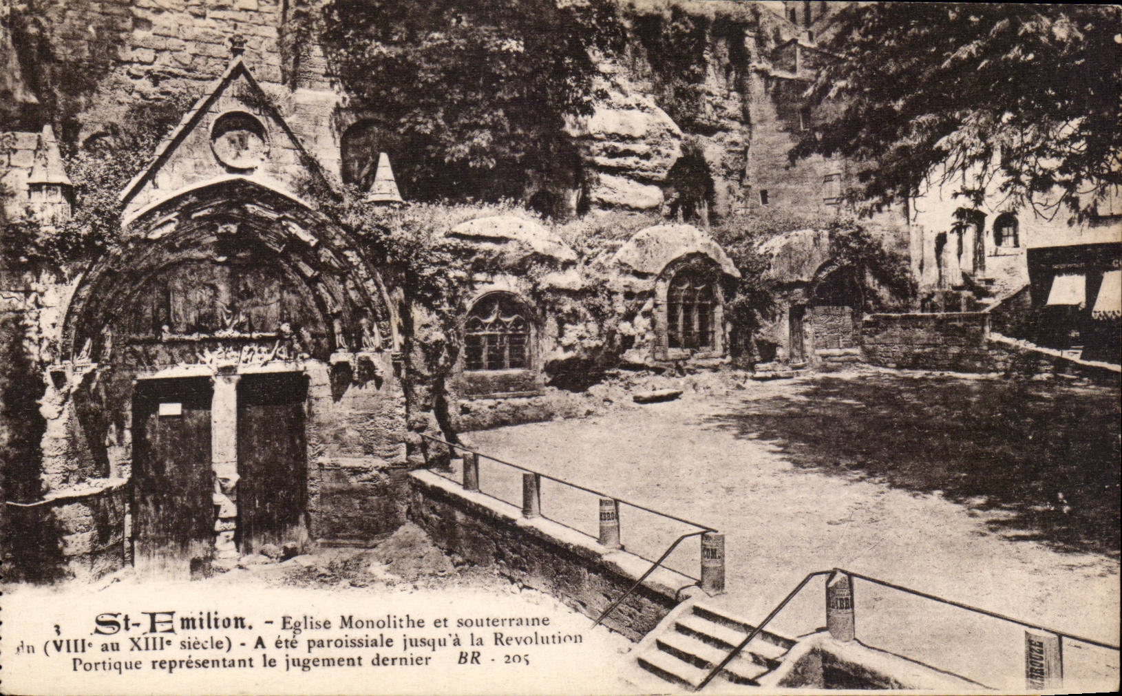CPA Saint Emilion close Libourne Church monolith and underground