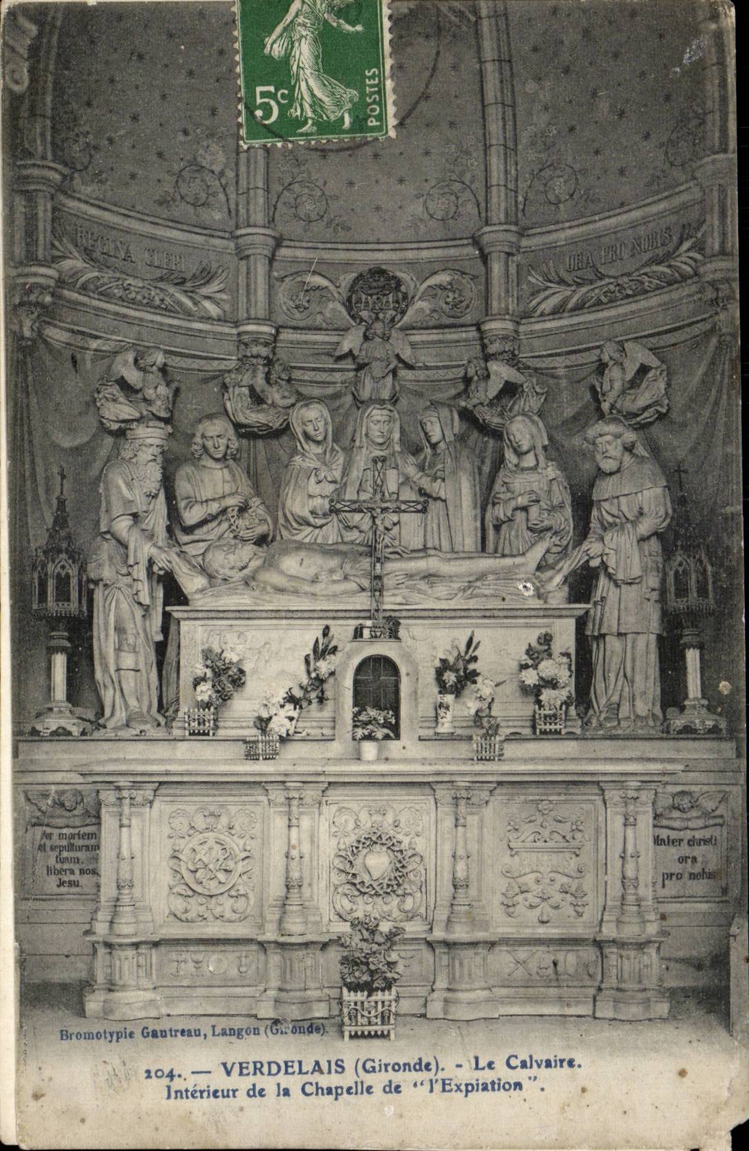 CPA Verdelais the Interior martyrdom of the vault of the expliation