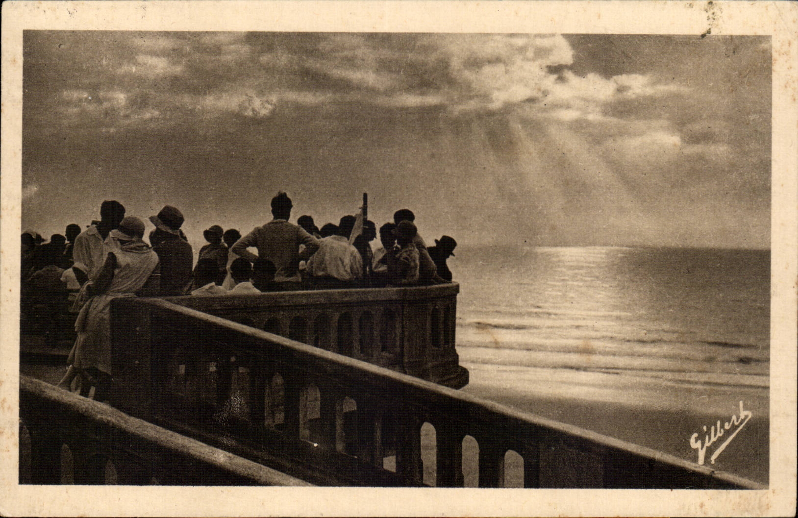 CPA Soulac on Sea Sunset seen of the pontoon