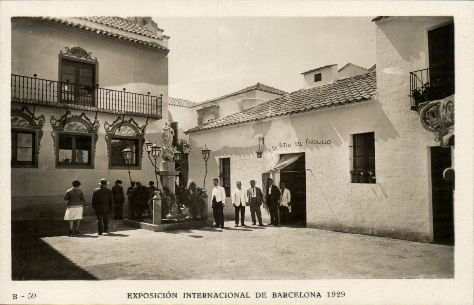 CPA Spain Spain Espana Exposicion Internacional de Barcelona 1929 El Patio del Farolillo