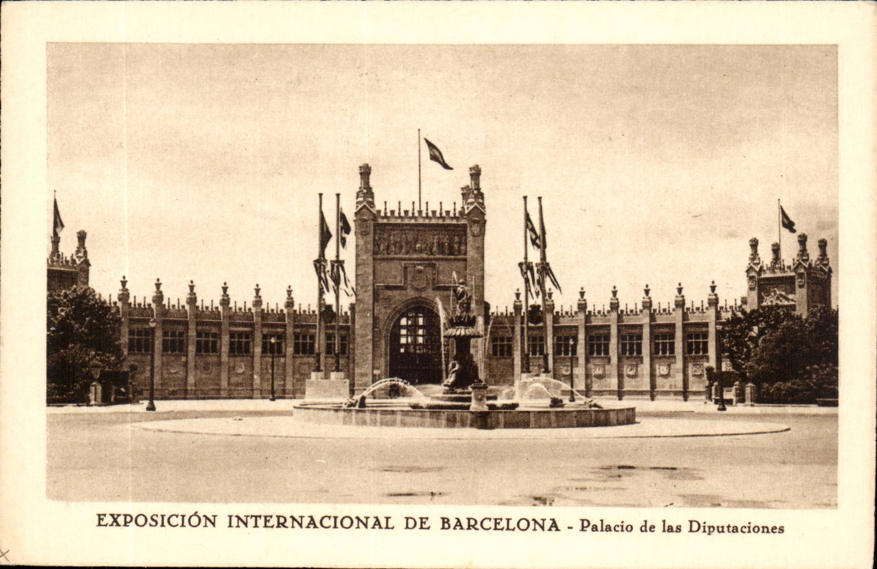 CPA Spain Spain Espana Exposicion Internacional de Barcelona Palacio of mow Diputaciones