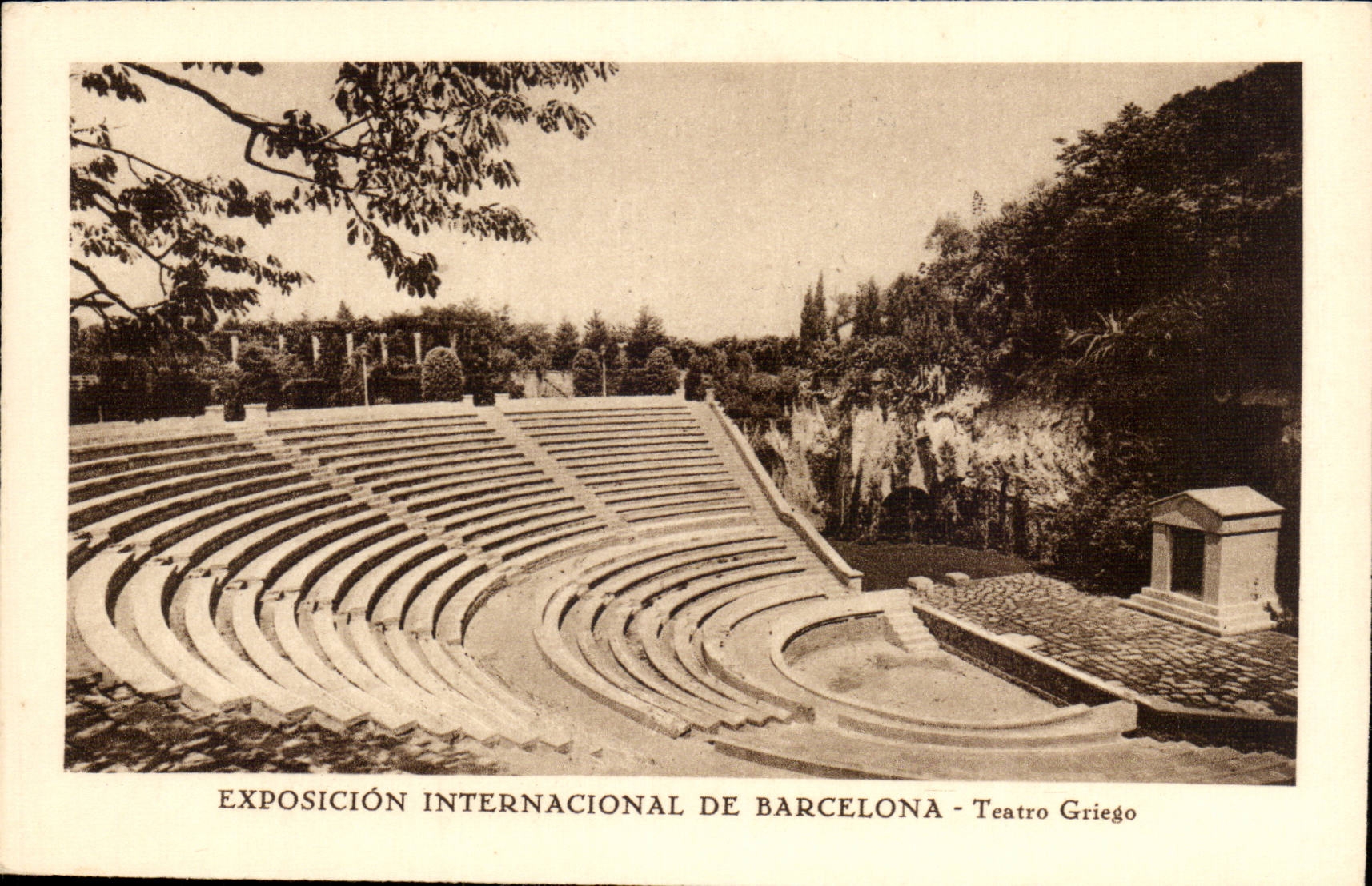 CPA Spain Spain Espana Exposicion Internacional de Barcelona Teatro Griego