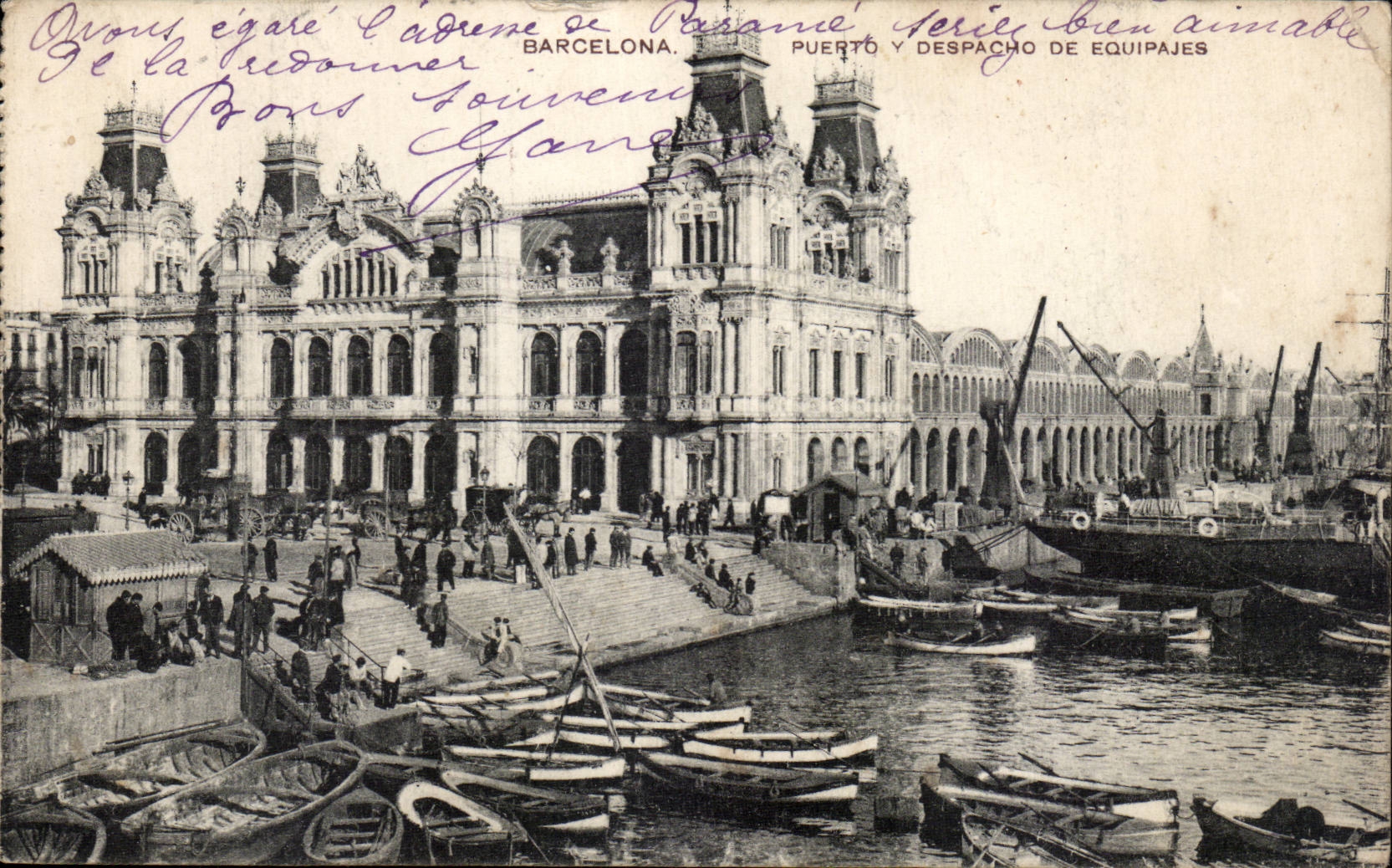 CPSM Spain Spain Espana Barcelona Puerto Despacho de Equipajes