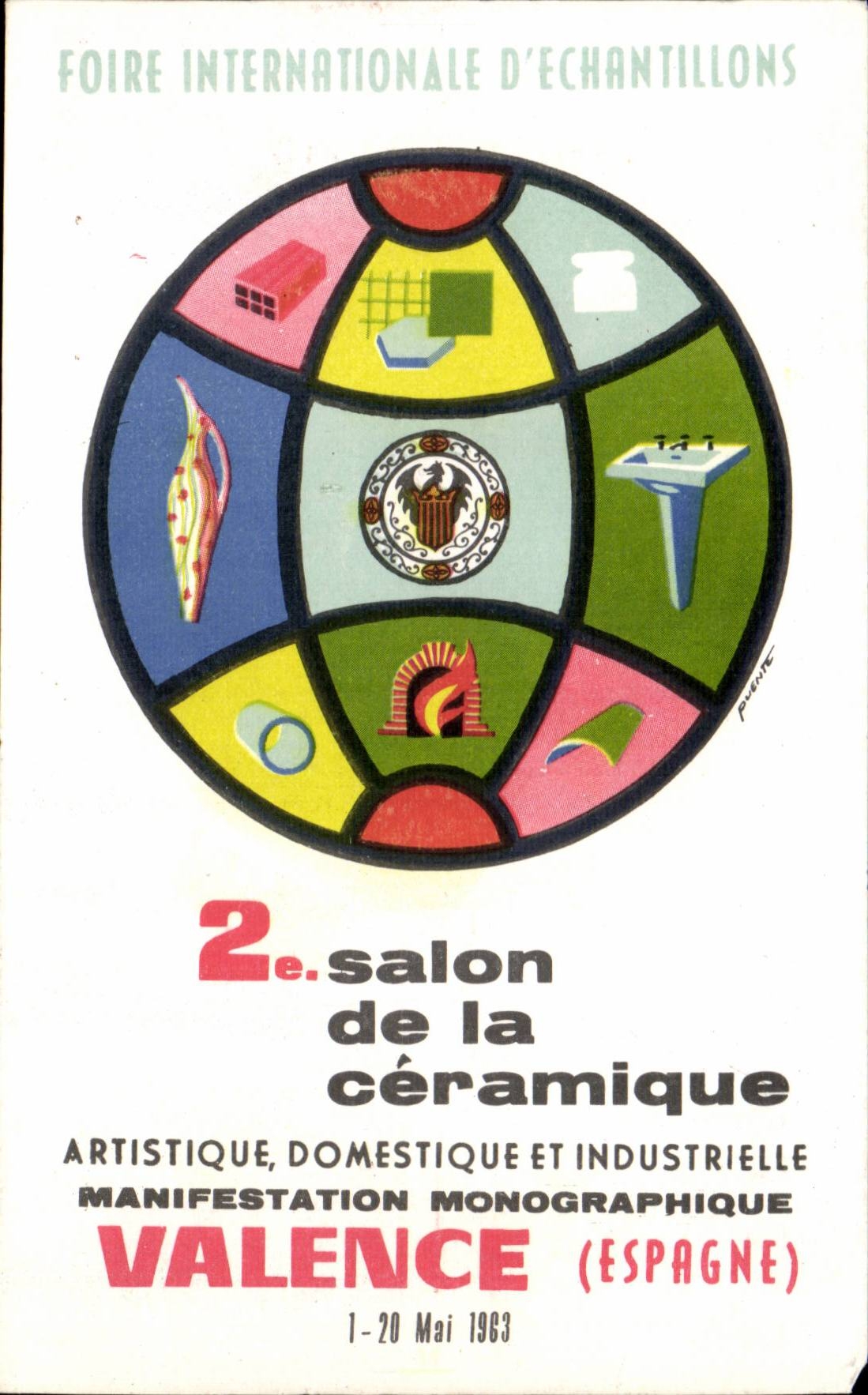 CPSM Spain Spain Espana International exhibition of samples 2nd living room of ceramics Valence 1963