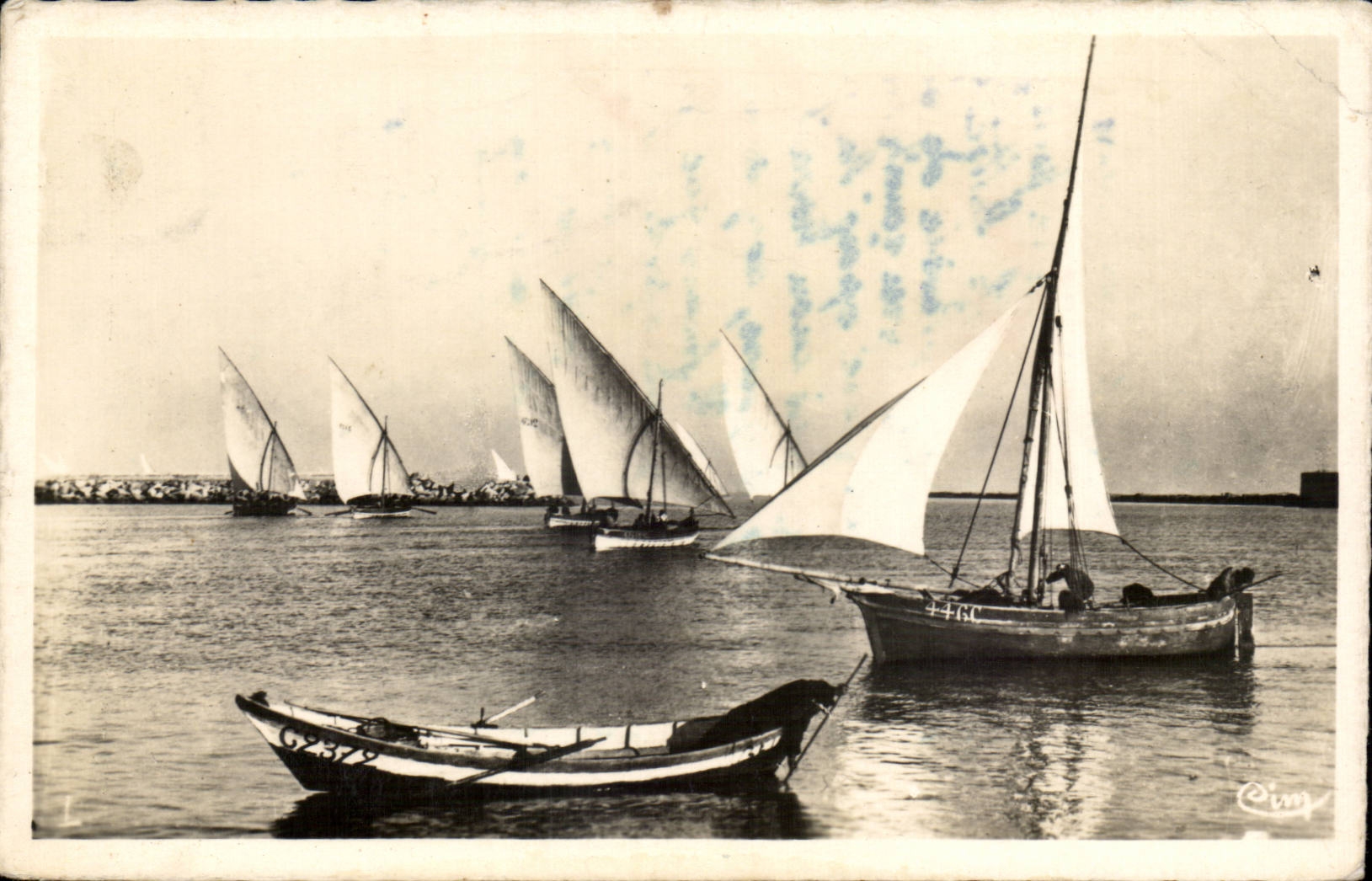 CPA Palavas the floods Departure for the sin