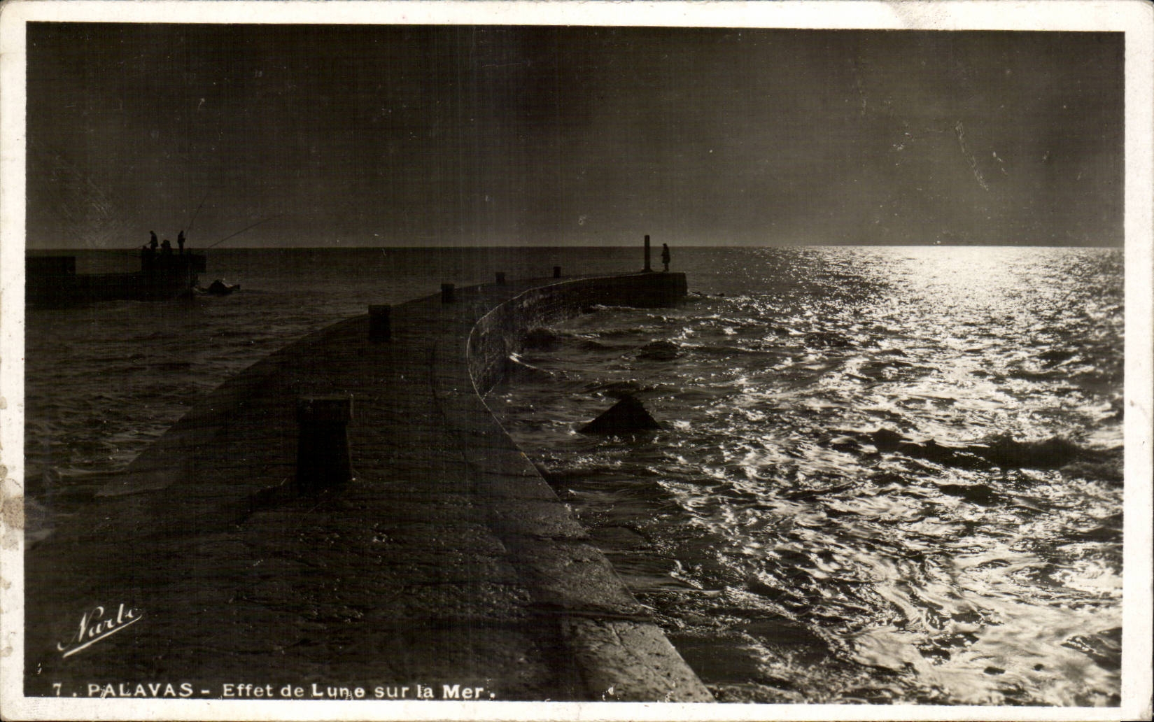 CPA Palavas the floods Effect of the moon in the sea