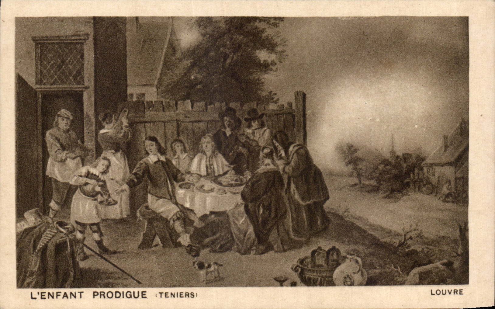 CPA Musee du Louvre Paris L'enfant prodige Teniers