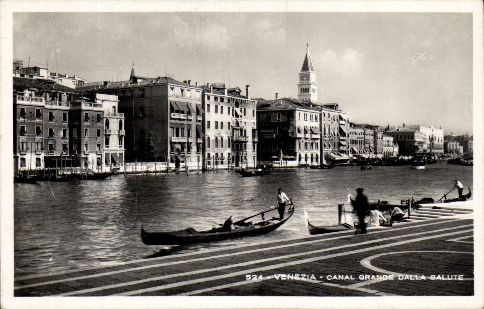 CPA Large Italy Italia Venezia Canal Paved Salute